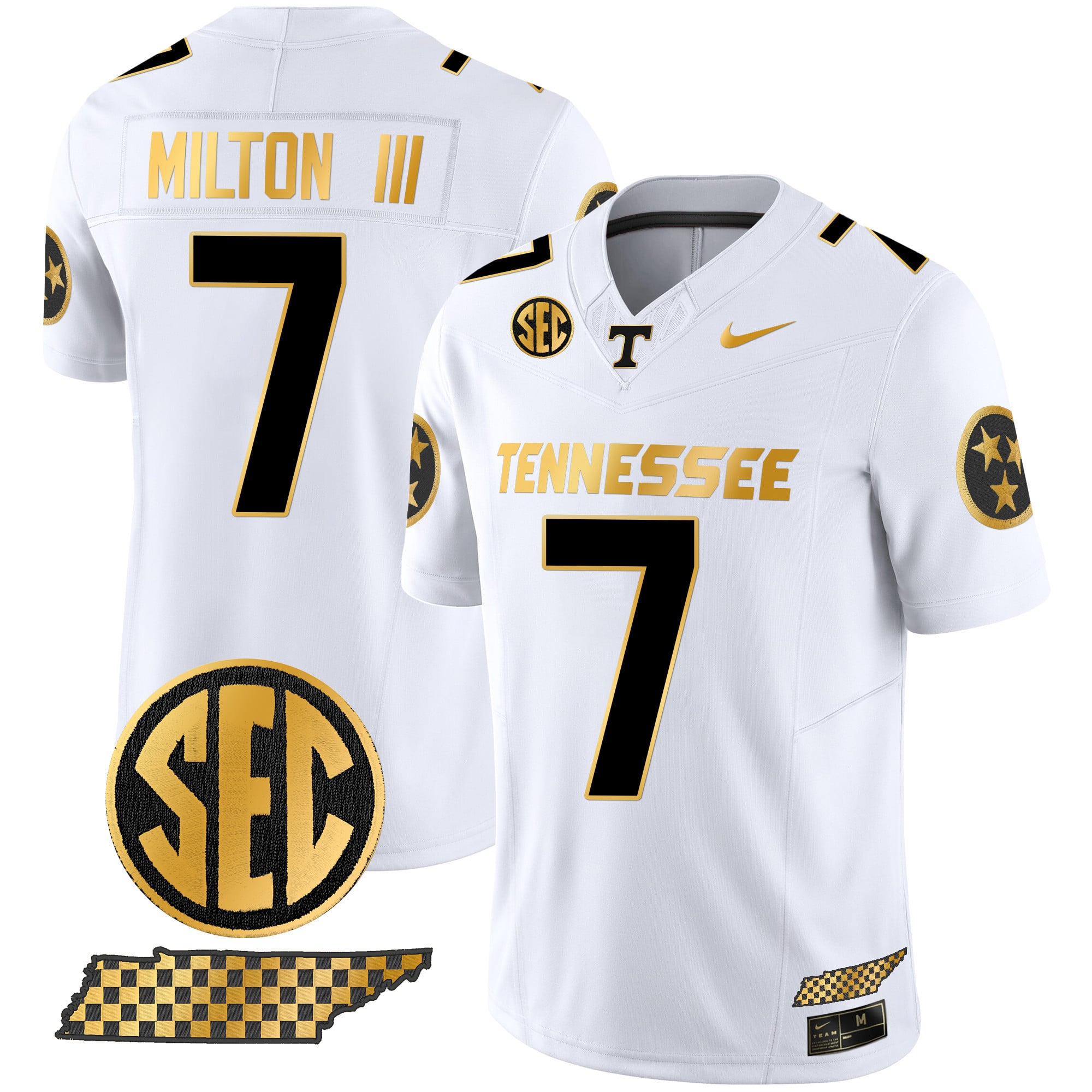 Men's Tennessee Volunteers 2024 Gold Vapor Premier Limited Jersey - All Stitched