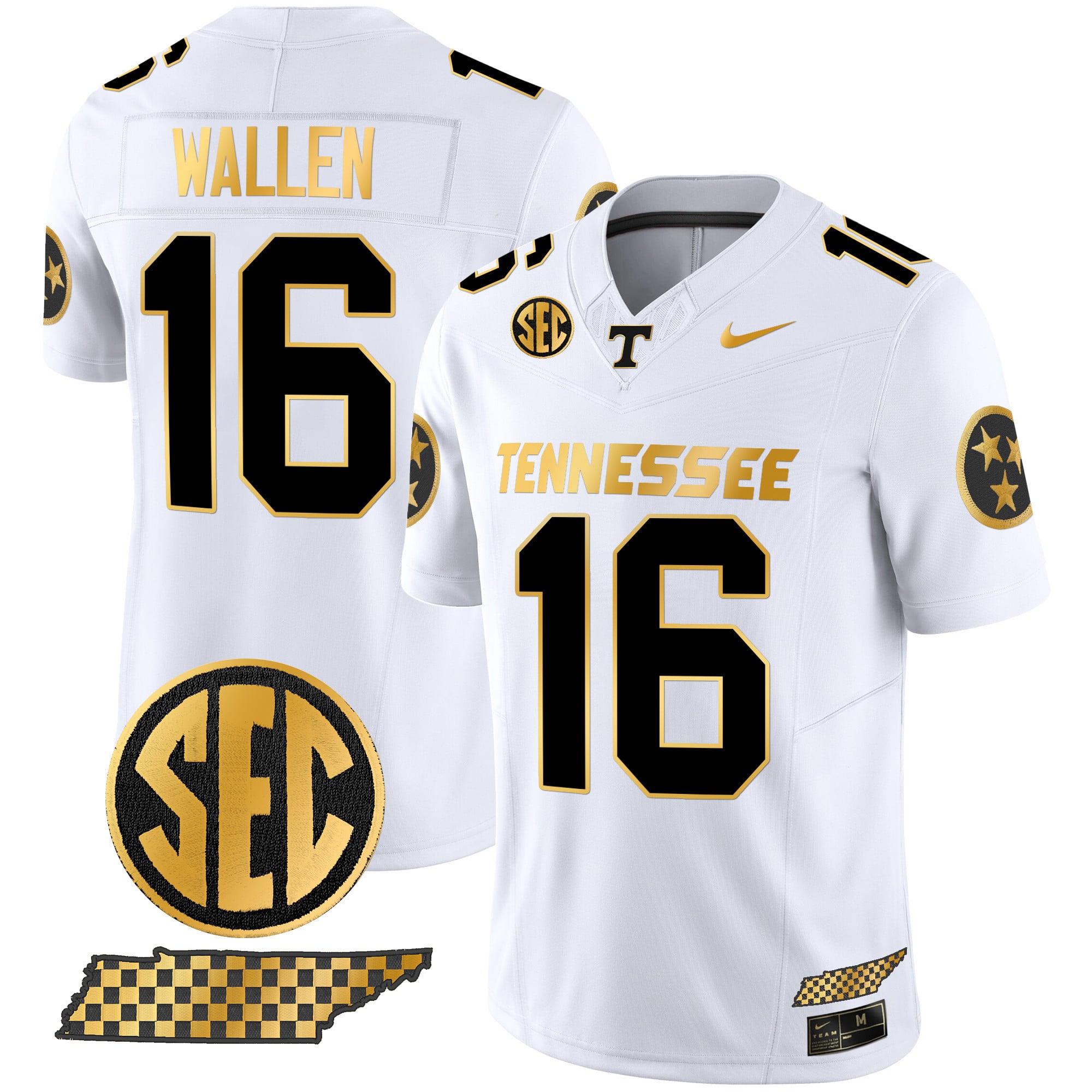 Men's Tennessee Volunteers 2024 Gold Vapor Premier Limited Jersey - All Stitched