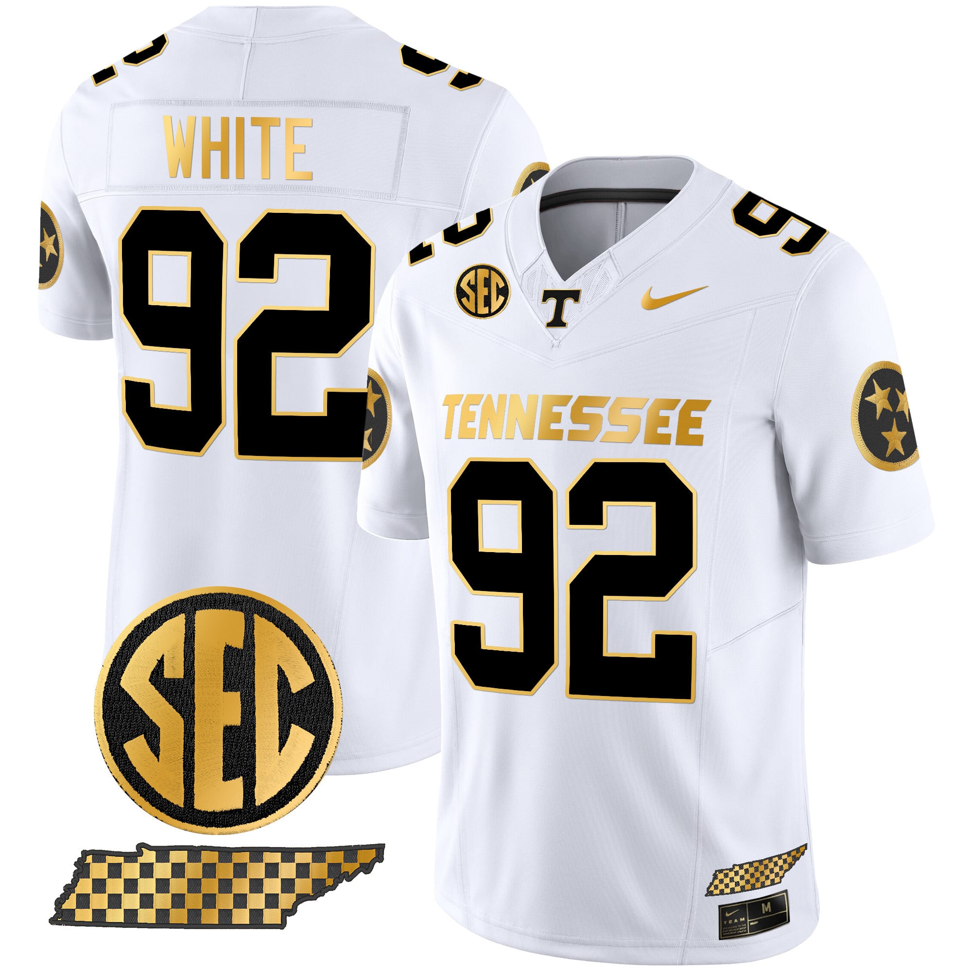 Men's Tennessee Volunteers 2024 Gold Vapor Premier Limited Jersey - All Stitched