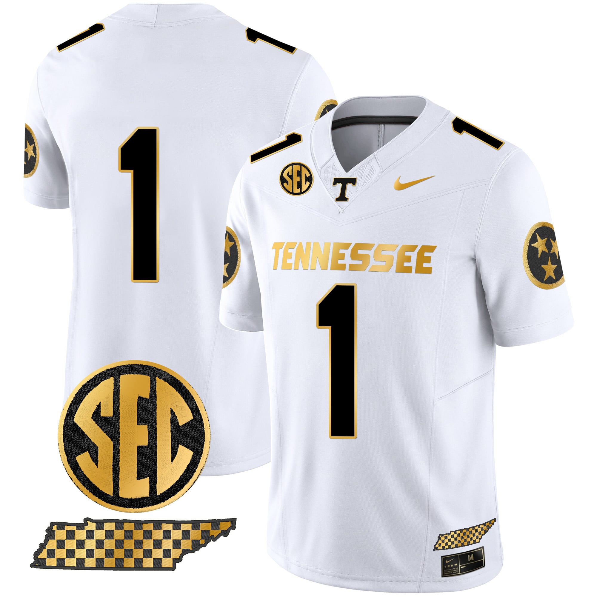 Men's Tennessee Volunteers 2024 Gold Vapor Premier Limited Jersey - All Stitched