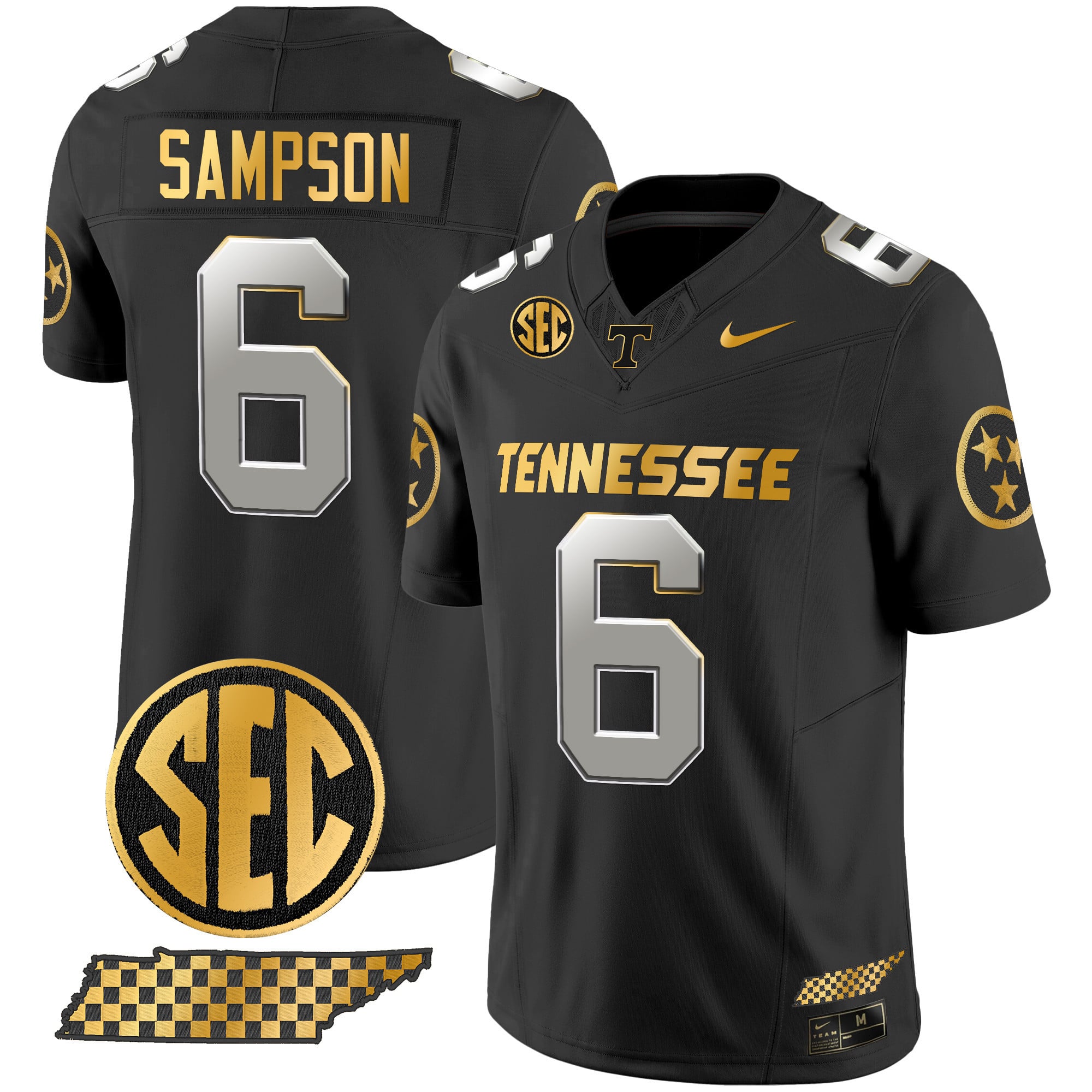 Men's Tennessee Volunteers 2024 Gold Vapor Premier Limited Jersey - All Stitched