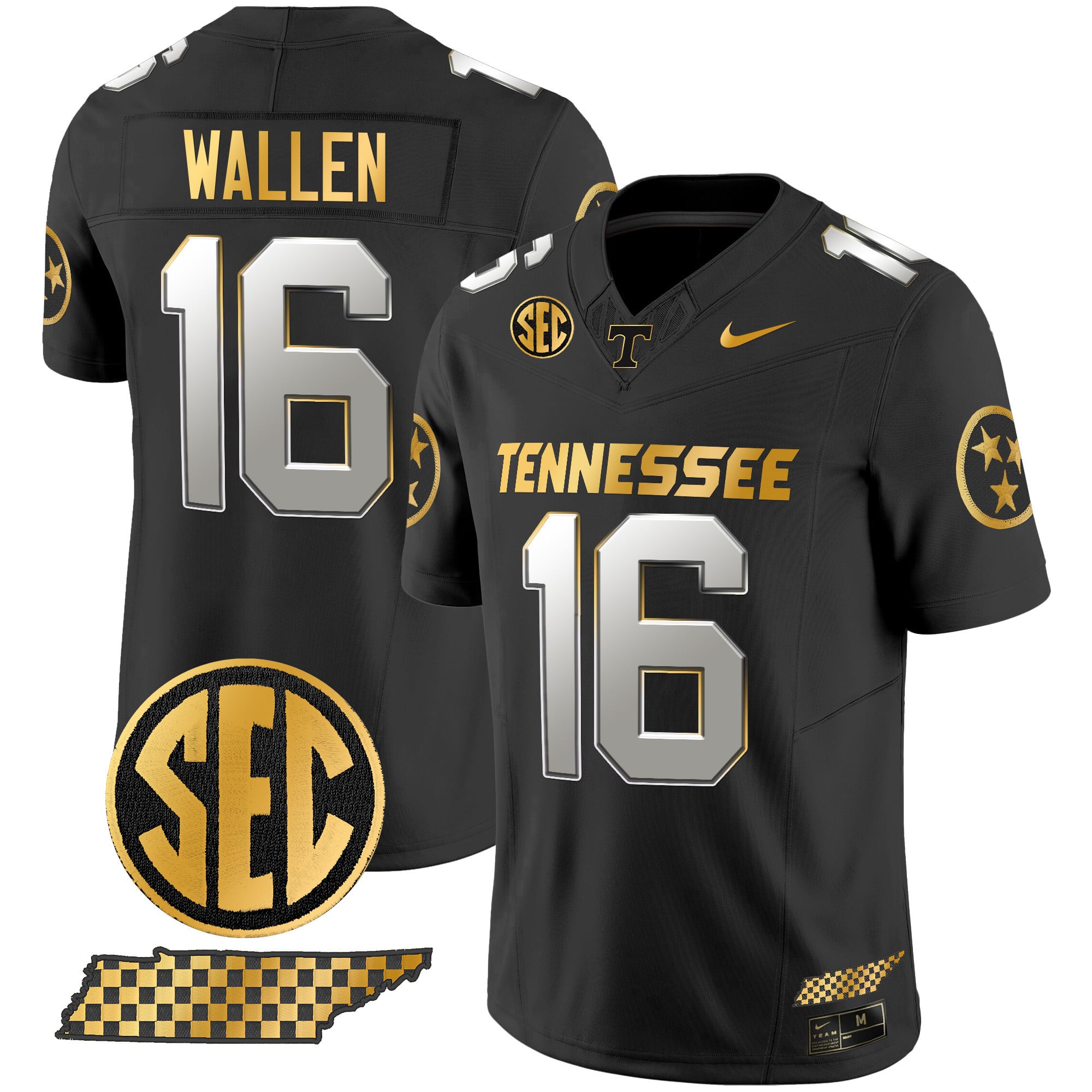 Men's Tennessee Volunteers 2024 Gold Vapor Premier Limited Jersey - All Stitched