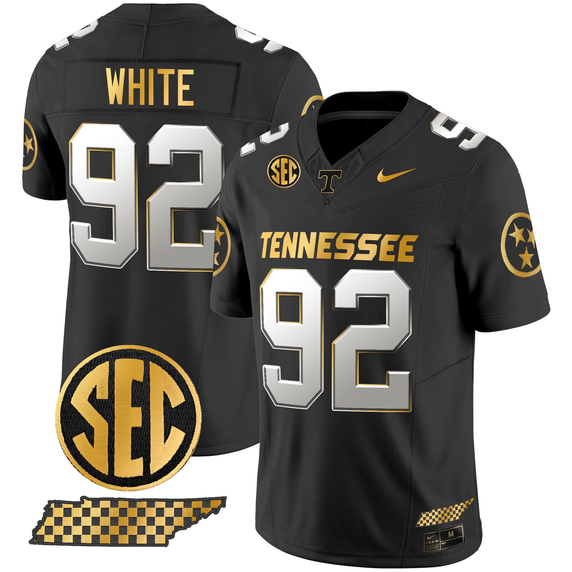 Men's Tennessee Volunteers 2024 Gold Vapor Premier Limited Jersey - All Stitched