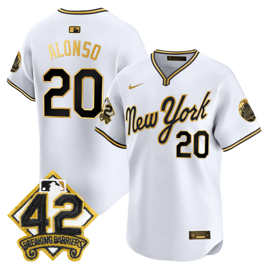 Men's New York Mets 2025 Jackie Robinson Patch Road Alternate Jersey  All Stitched