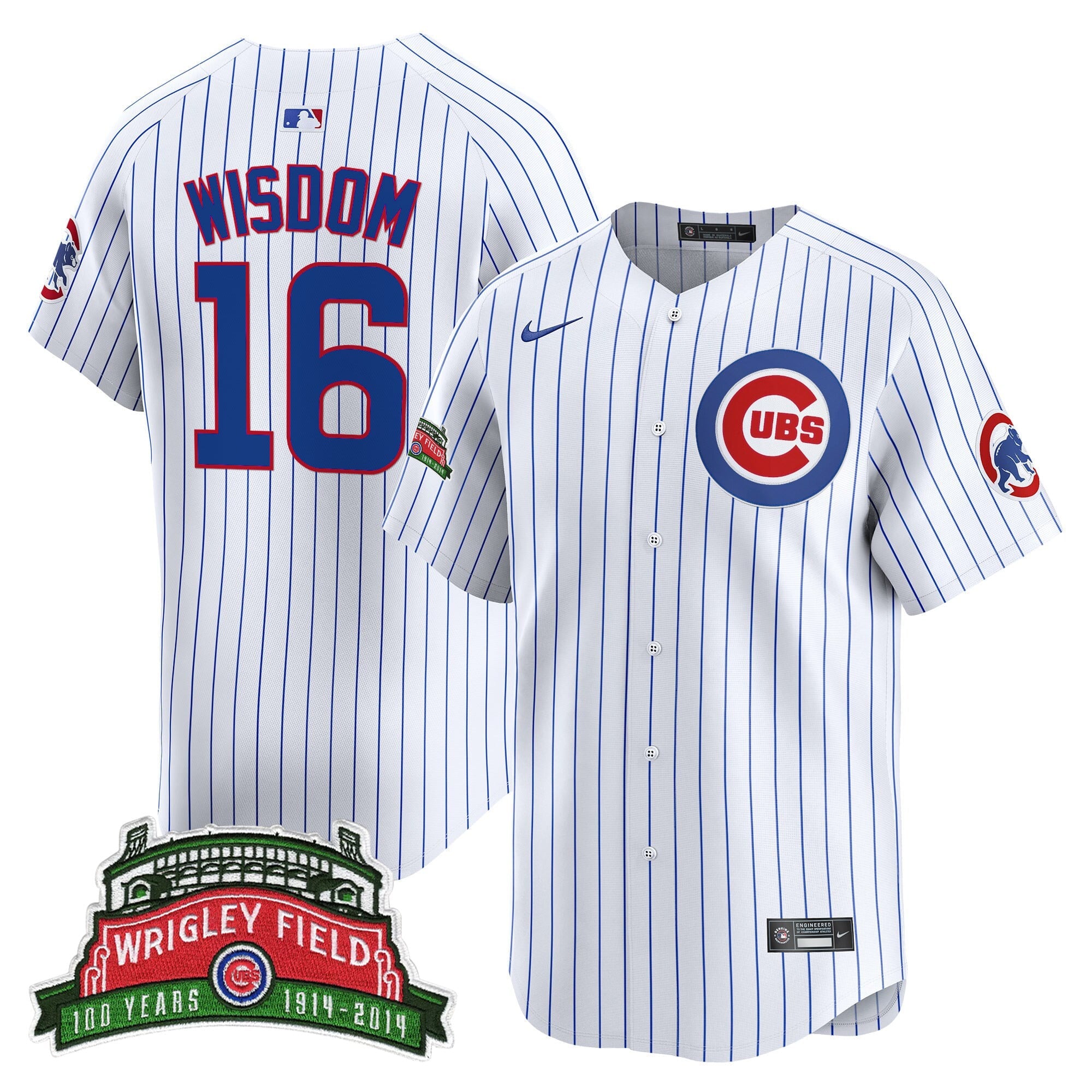 Men's Chicago Cubs Wrigley Field Style Vapor Premier Limited Jersey - All Stitched