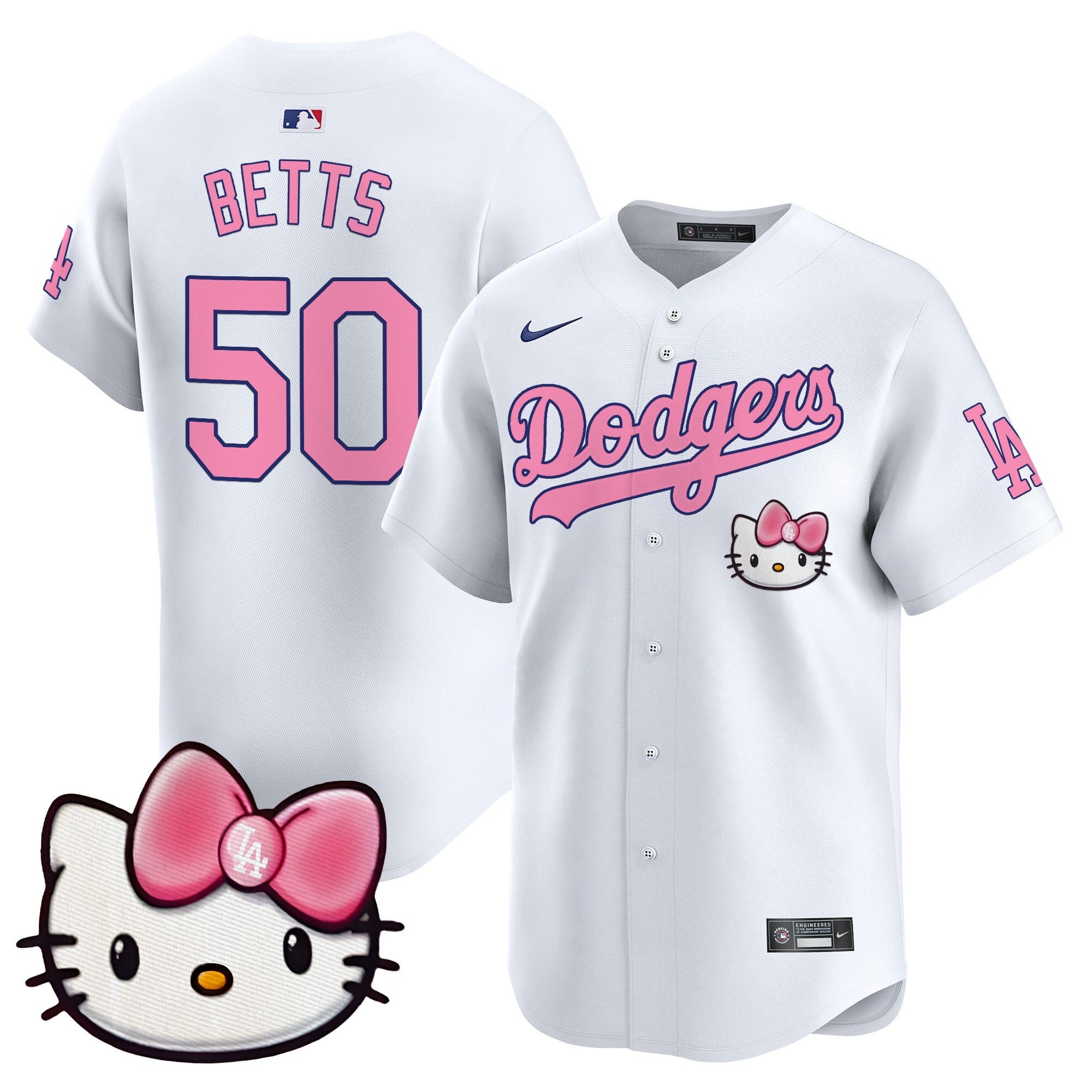 Unisex Dodgers 2025 Hello Kitty Vapor Premier Limited Jersey  All Stitched