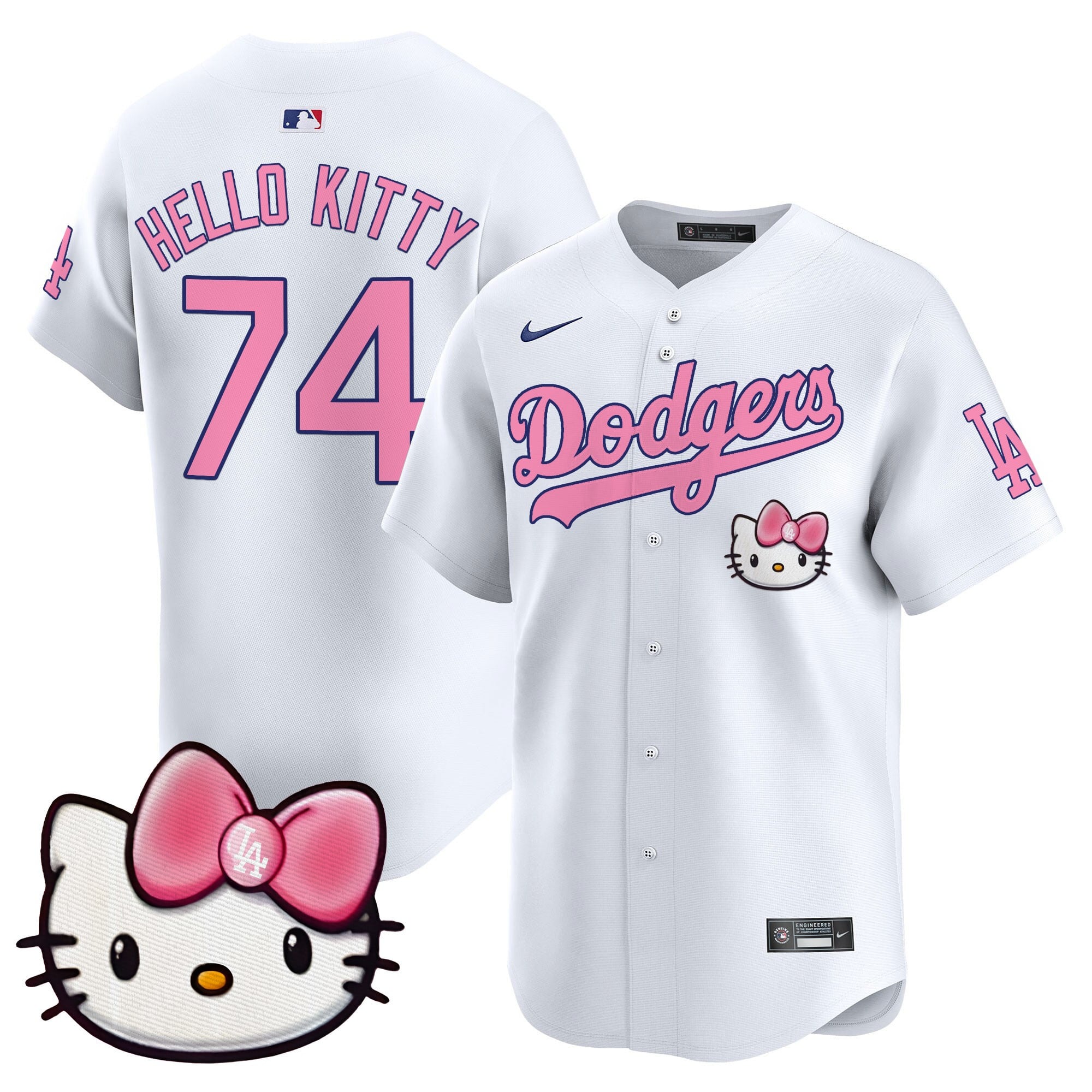 Unisex Dodgers 2025 Hello Kitty Vapor Premier Limited Jersey  All Stitched