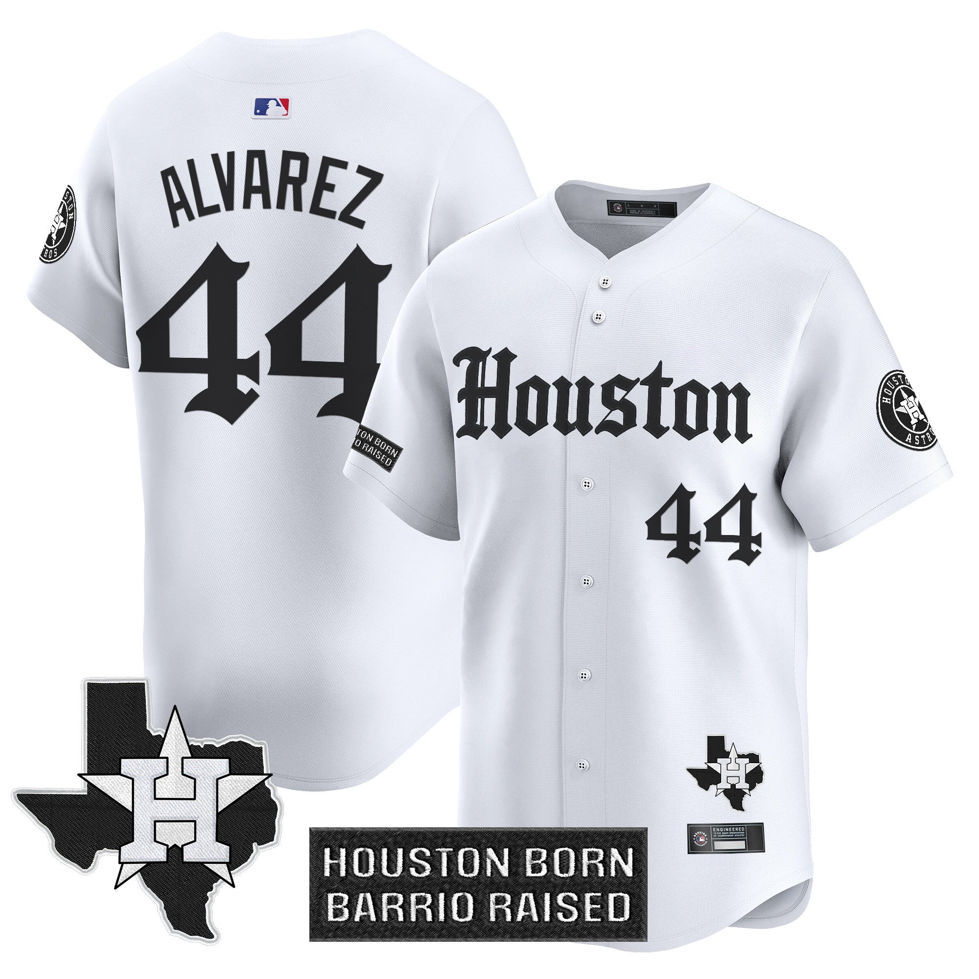 Men's Houston Astros 'Gothic Edition' Vapor Premier Limited Jersey V2 - All Stitched
