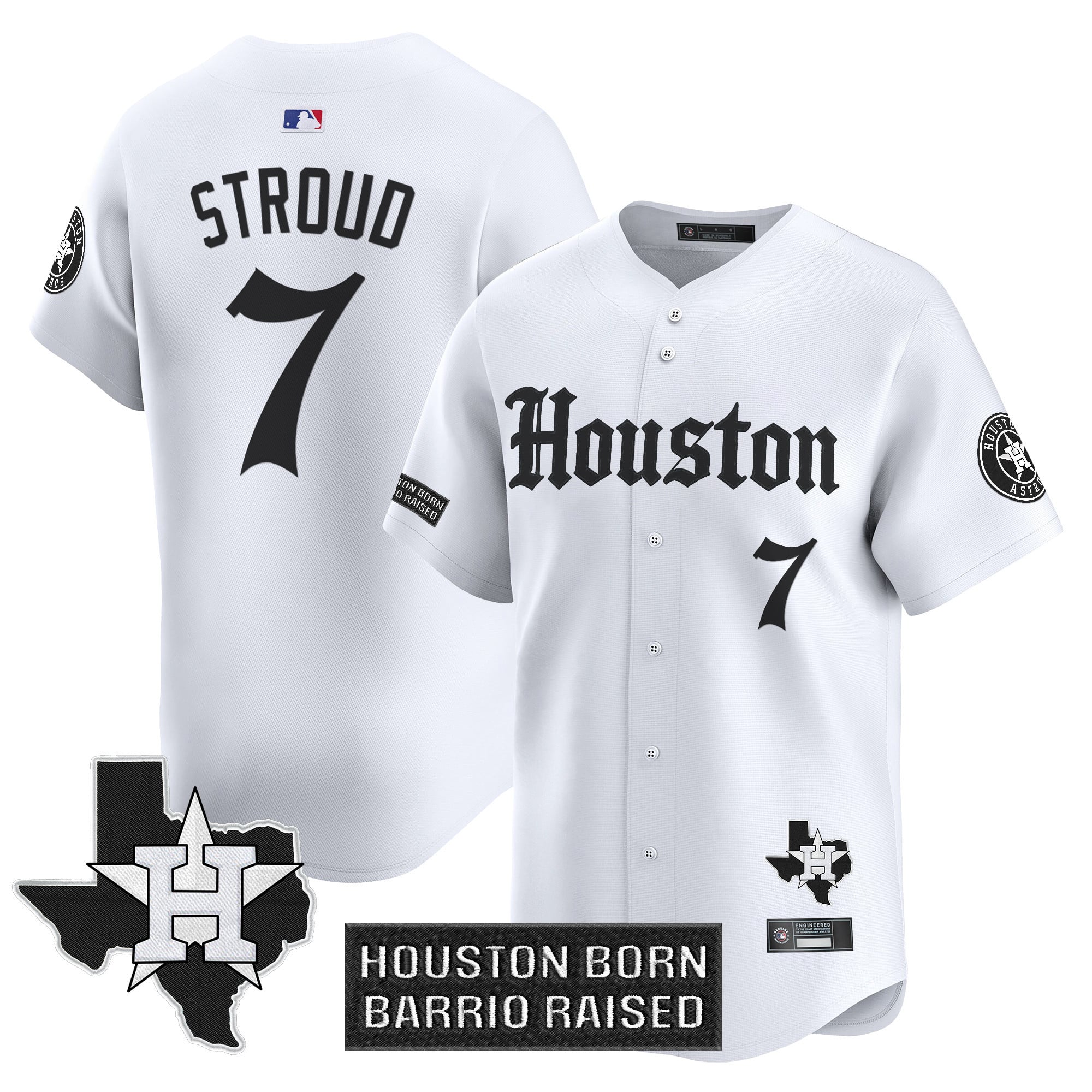 Men's Houston Astros 'Gothic Edition' Vapor Premier Limited Jersey V2 - All Stitched