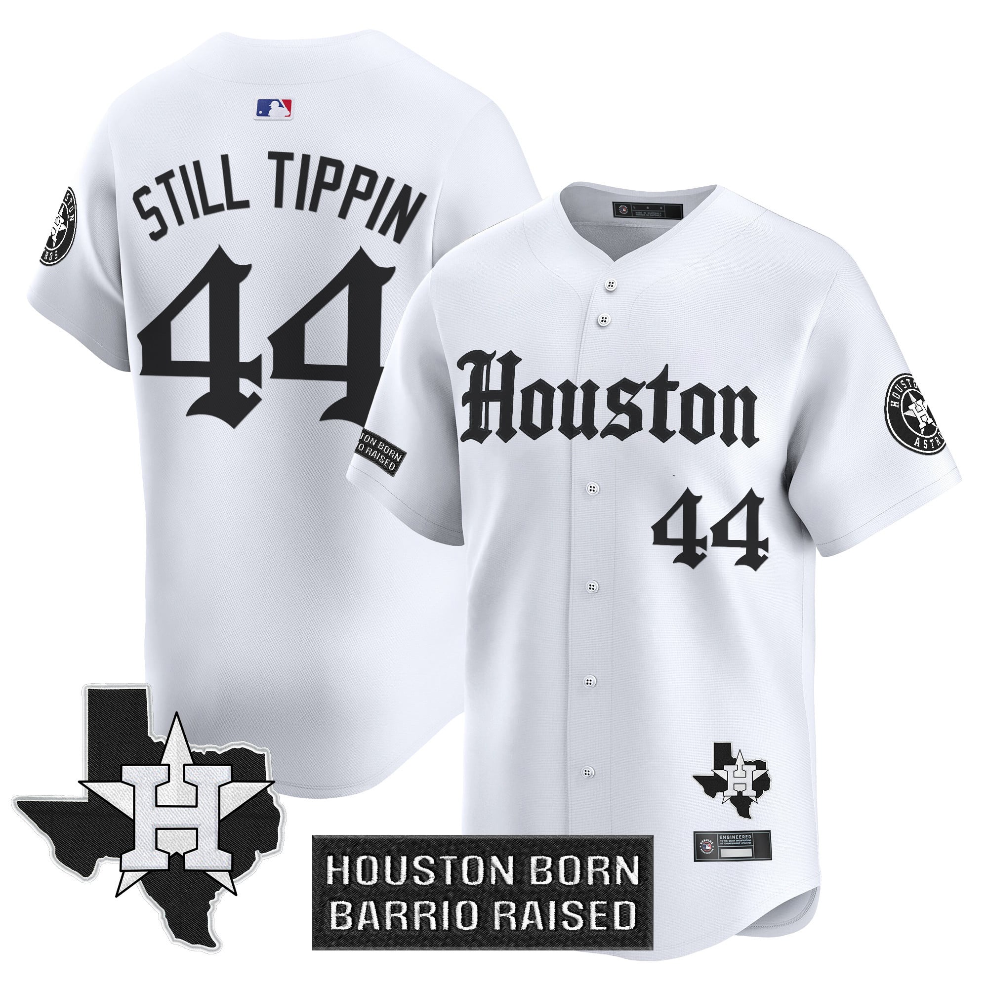 Men's Houston Astros 'Gothic Edition' Vapor Premier Limited Jersey V2 - All Stitched