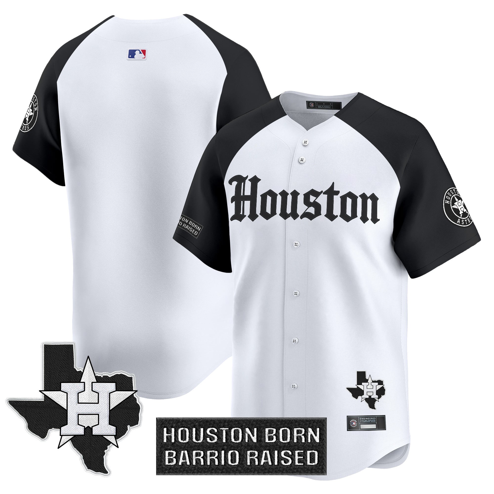 Men's Houston Astros 'Gothic Edition' Vapor Premier Limited Jersey V2 - All Stitched