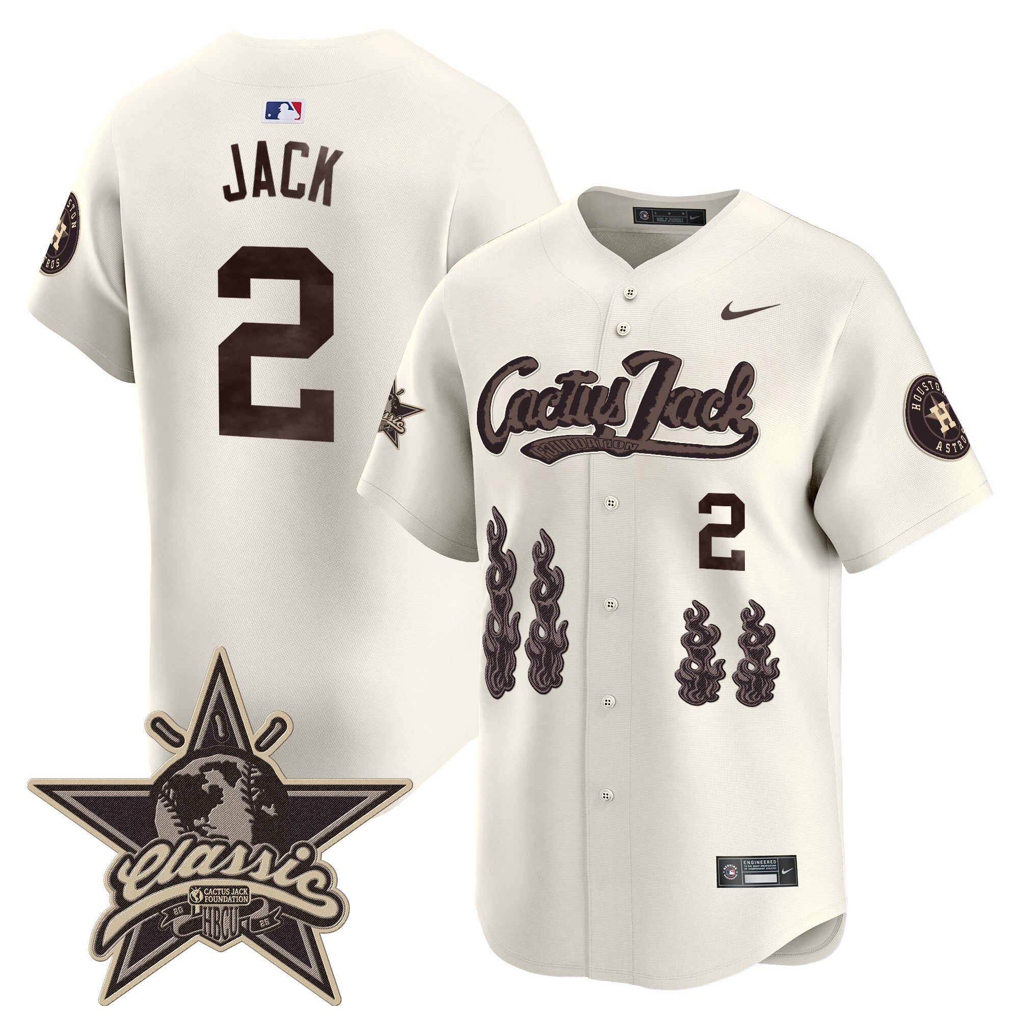 Men's Houston Astros Cactus Jack 2025 Vapor Premier Limited Jersey - All Stitched