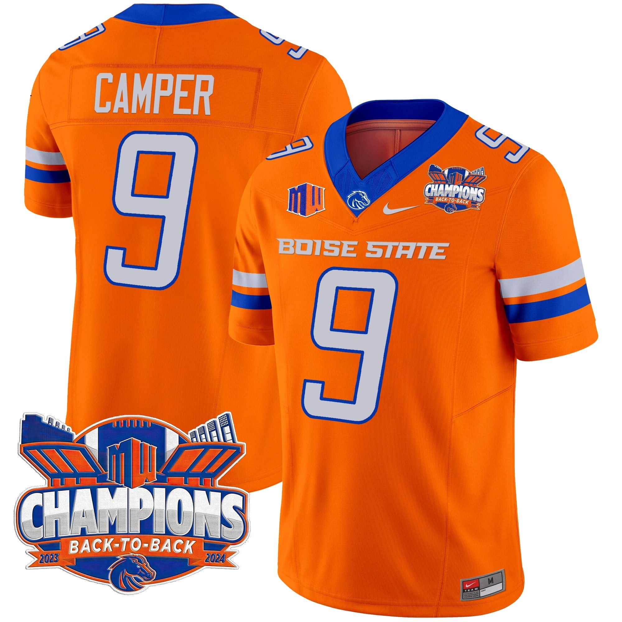 Men's Boise State Broncos 2024 Back To Back Champions Vapor Limited Jersey - All Stitched