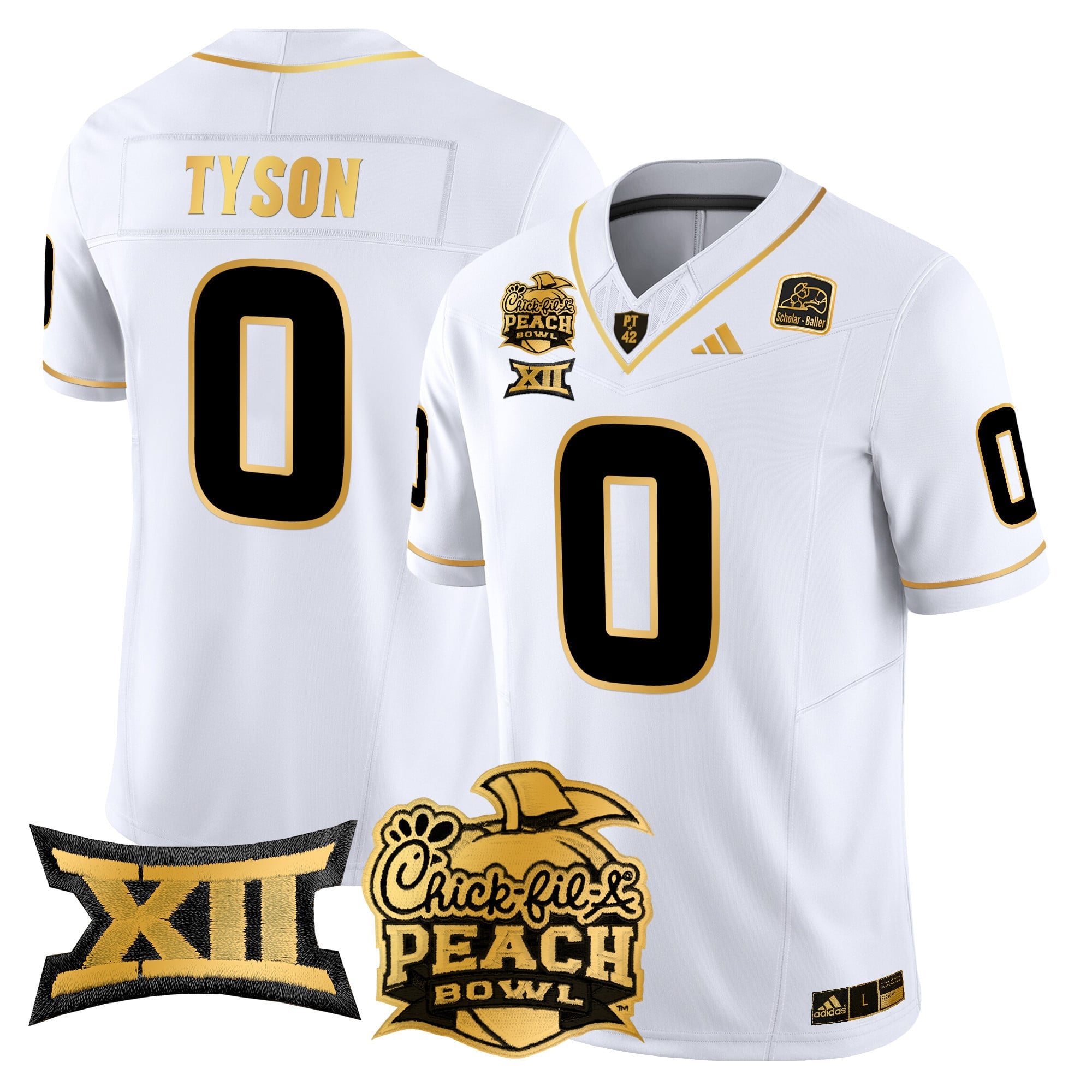 Men's Arizona State Sun Devils 2025 Peach Bowl Gold Vapor Limited Jersey - All Stitched