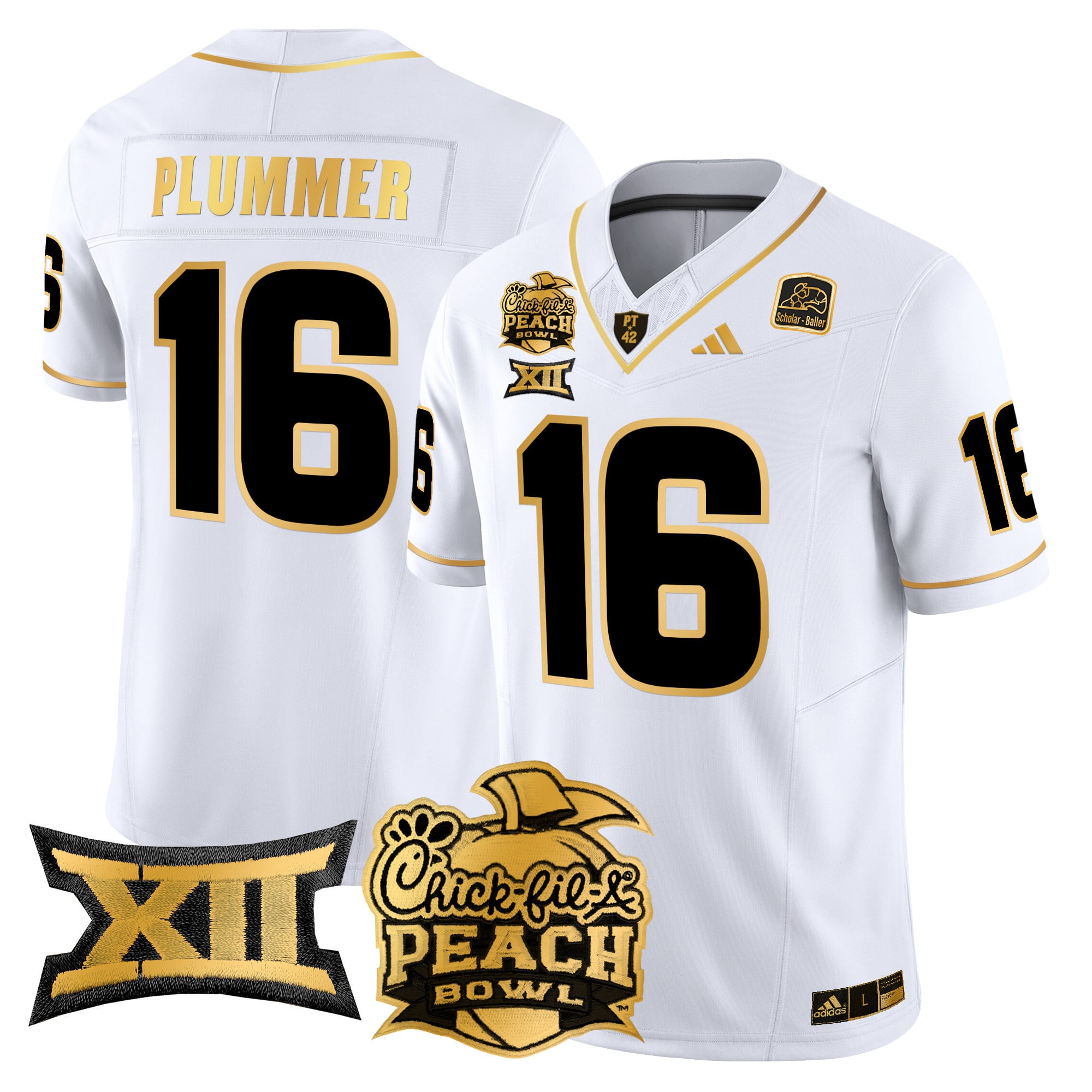 Men's Arizona State Sun Devils 2025 Peach Bowl Gold Vapor Limited Jersey - All Stitched