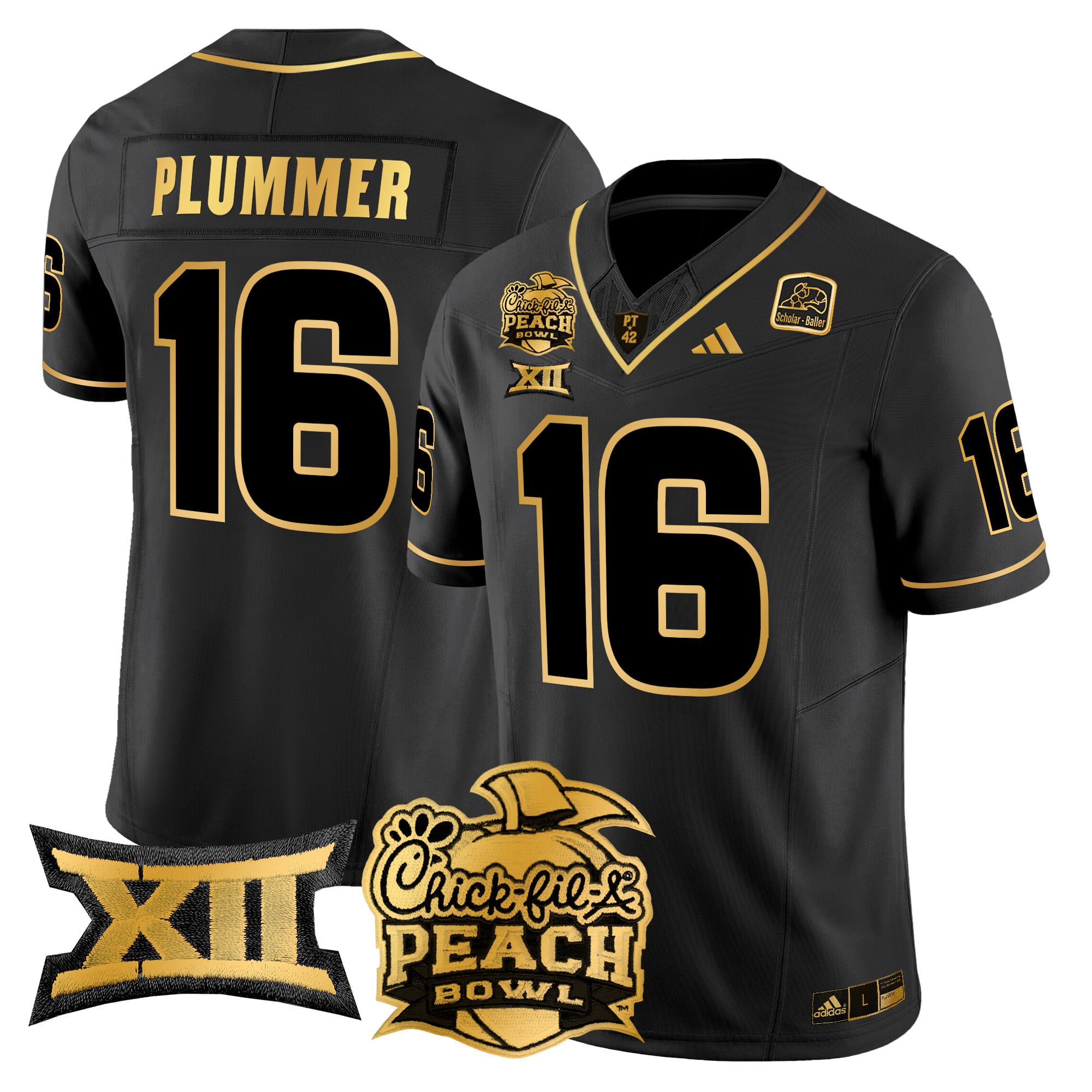 Men's Arizona State Sun Devils 2025 Peach Bowl Gold Vapor Limited Jersey - All Stitched