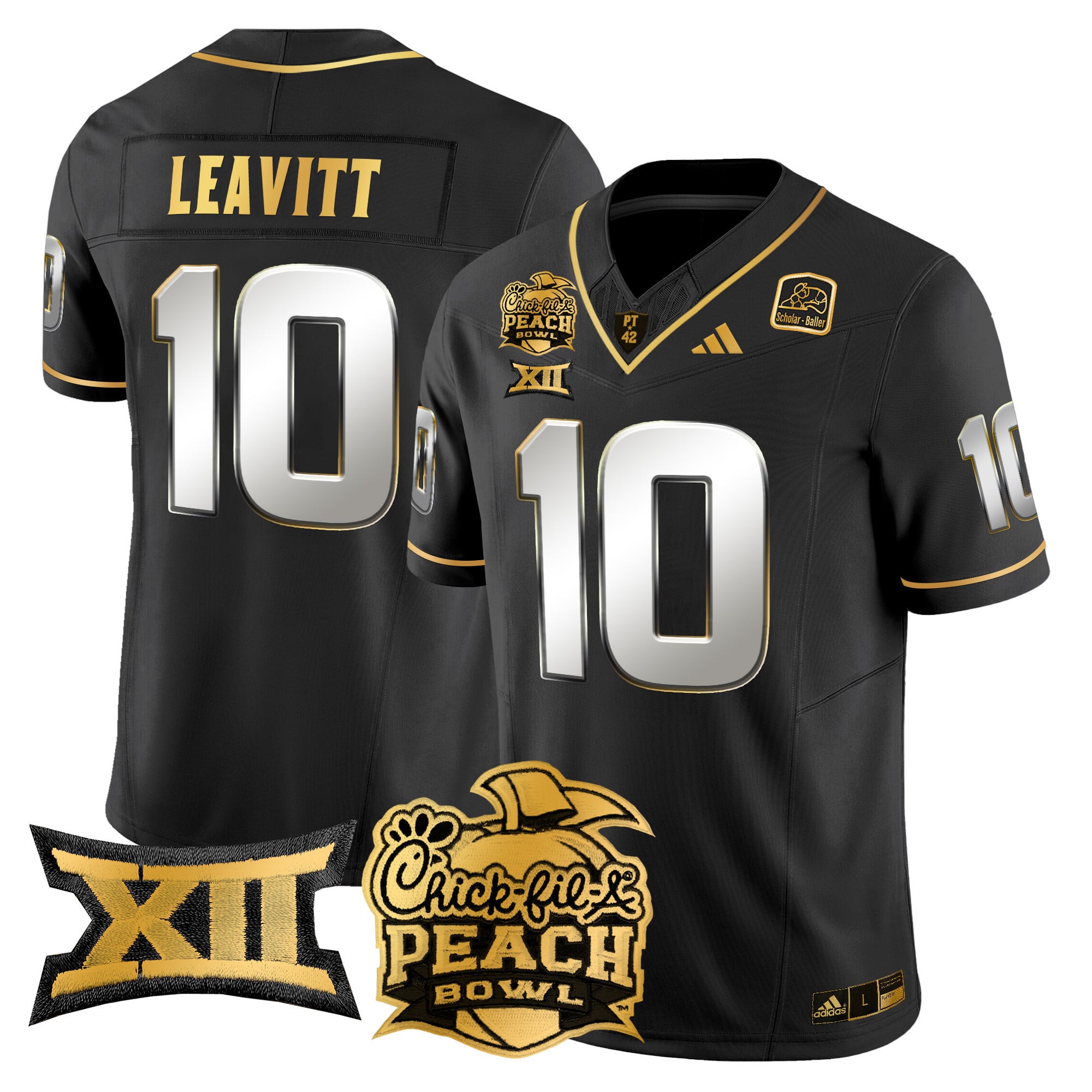 Men's Arizona State Sun Devils 2025 Peach Bowl Gold Vapor Limited Jersey - All Stitched