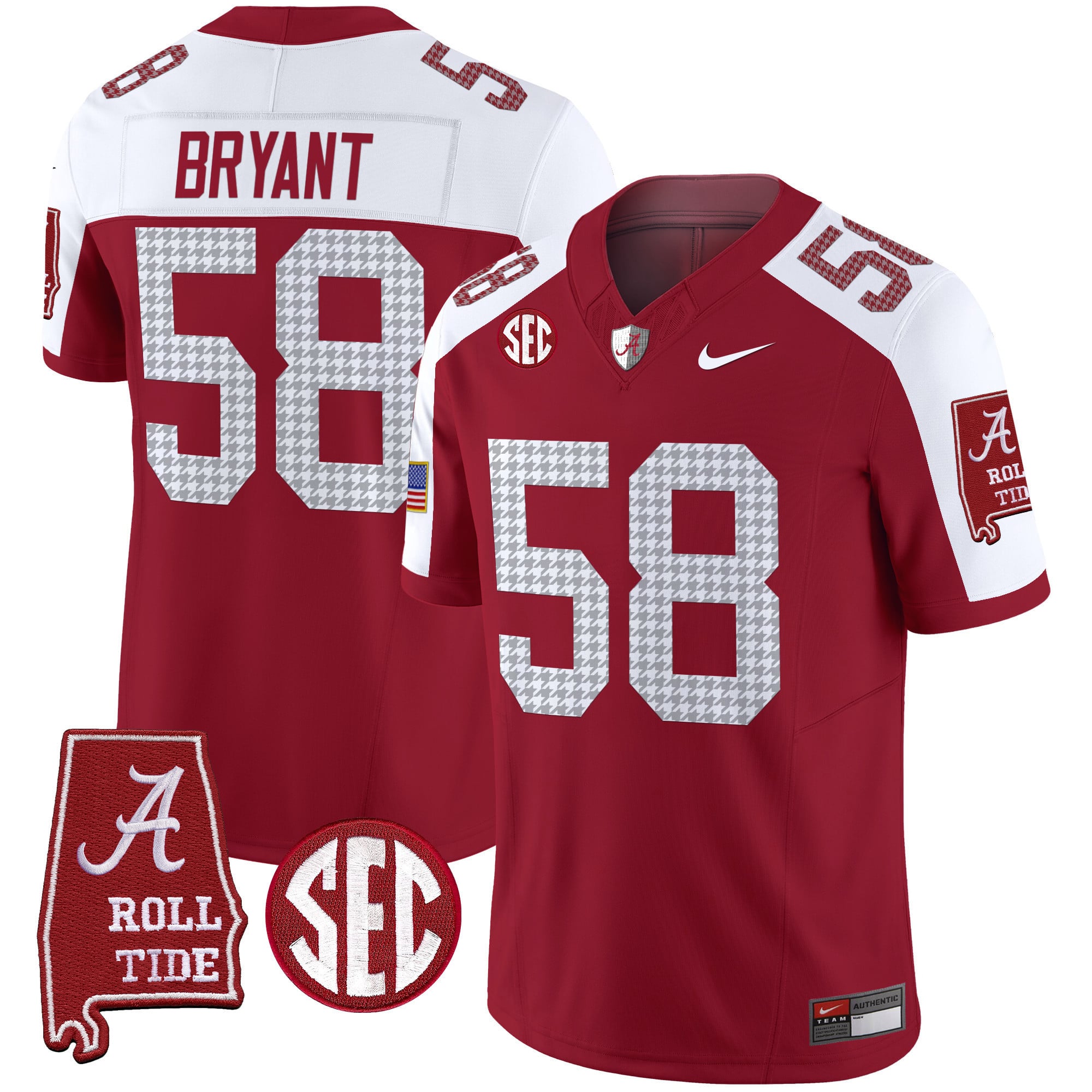 Men's Alabama Crimson Tide Pro Combat Vapor Limited Jersey - All Stitched