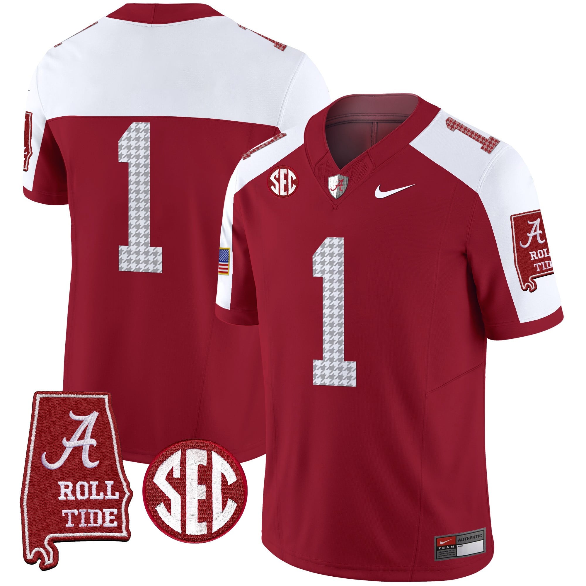 Men's Alabama Crimson Tide Pro Combat Vapor Limited Jersey - All Stitched