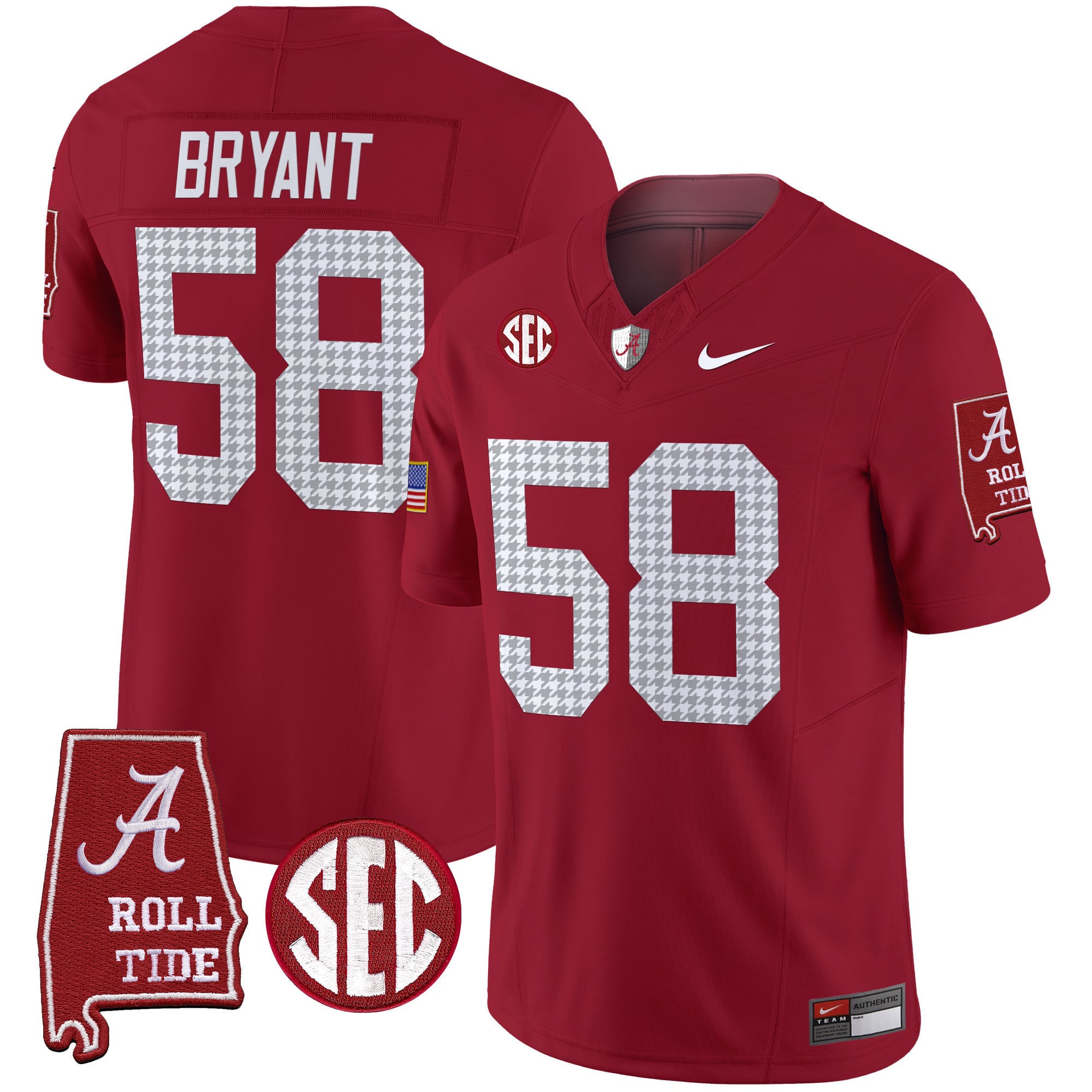 Men's Alabama Crimson Tide Pro Combat Vapor Limited Jersey - All Stitched