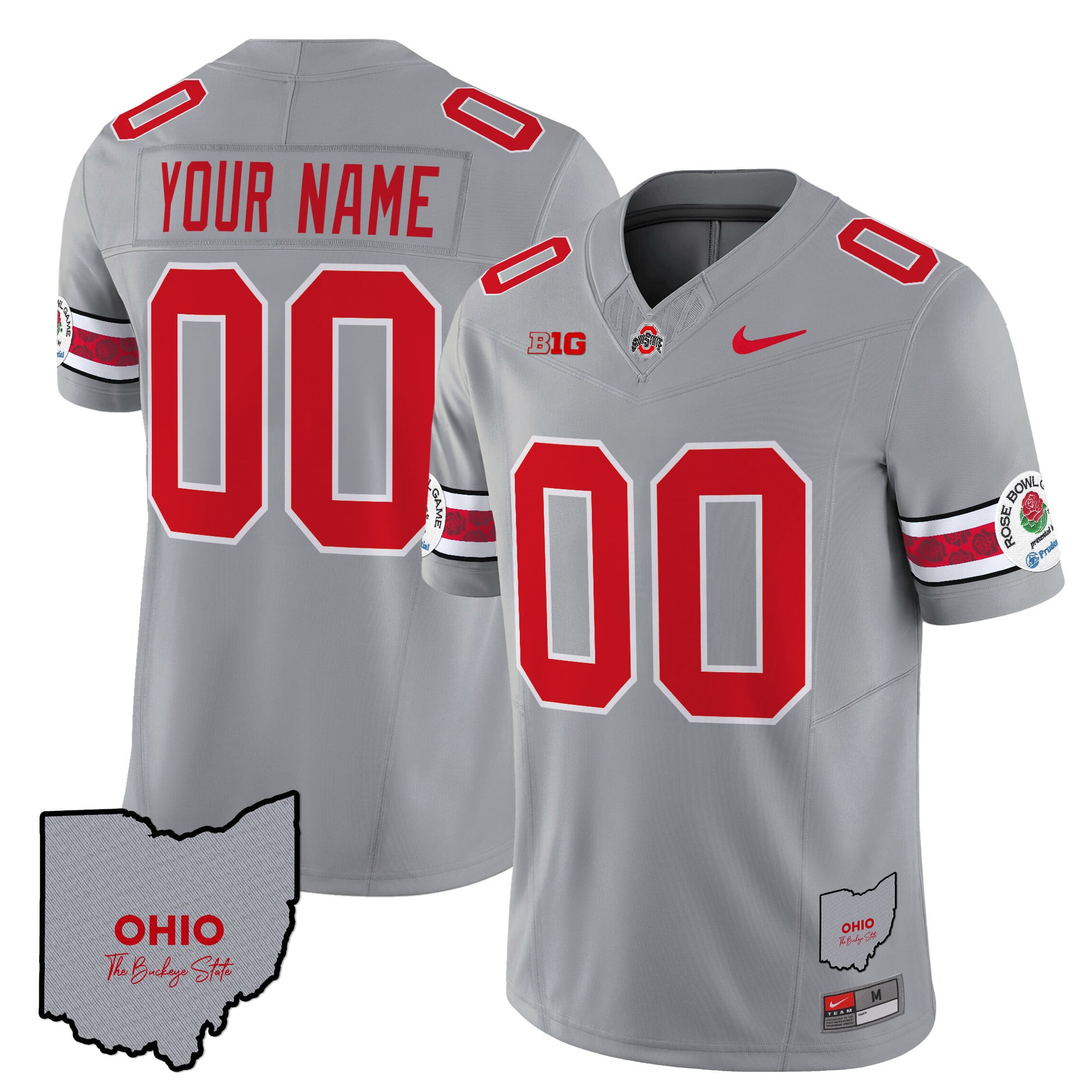 Ohio State Buckeyes Rose Bowl Vapor Limited Custom Jersey V3 - Stitched