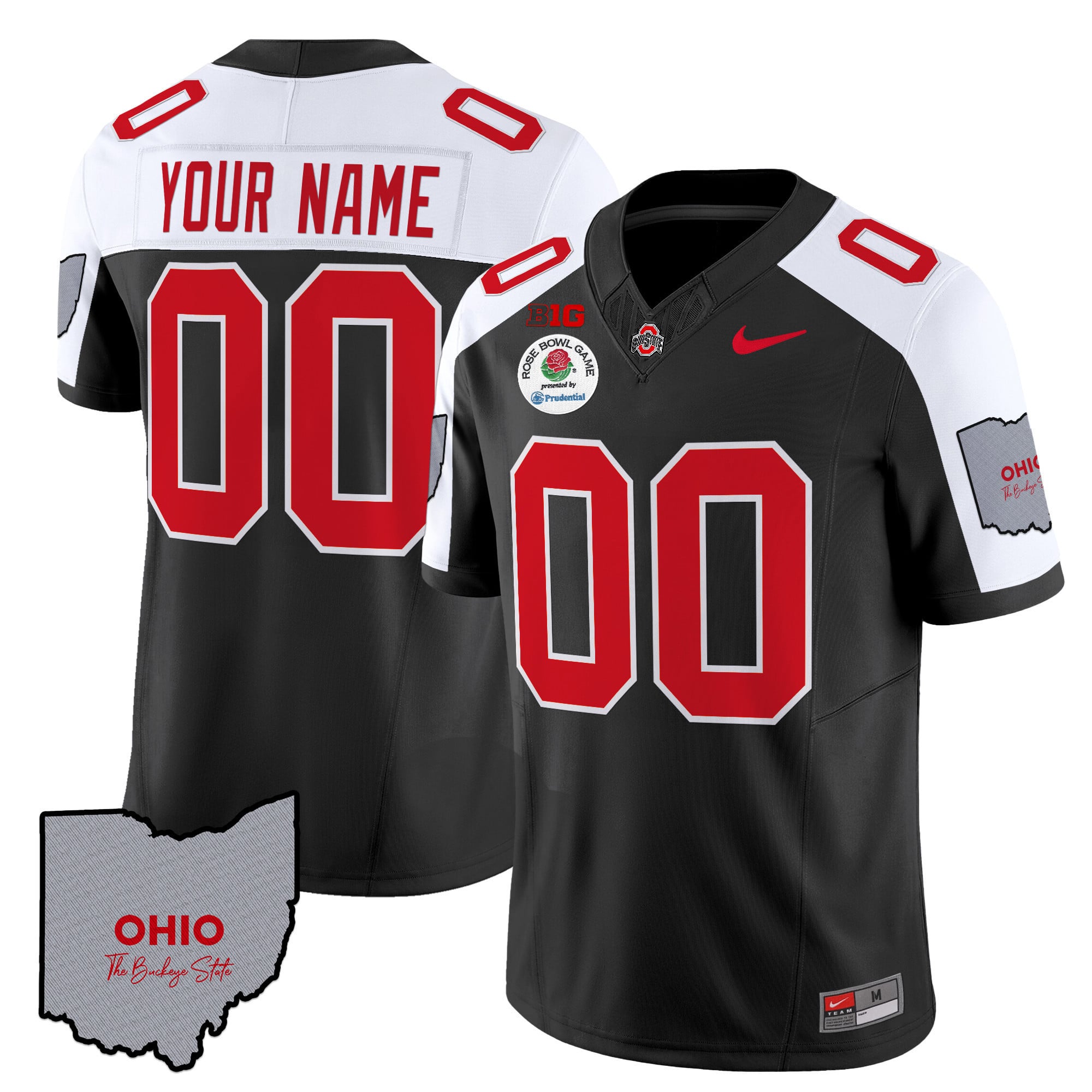 Ohio State Buckeyes Rose Bowl Vapor Limited Custom Jersey V3 - Stitched