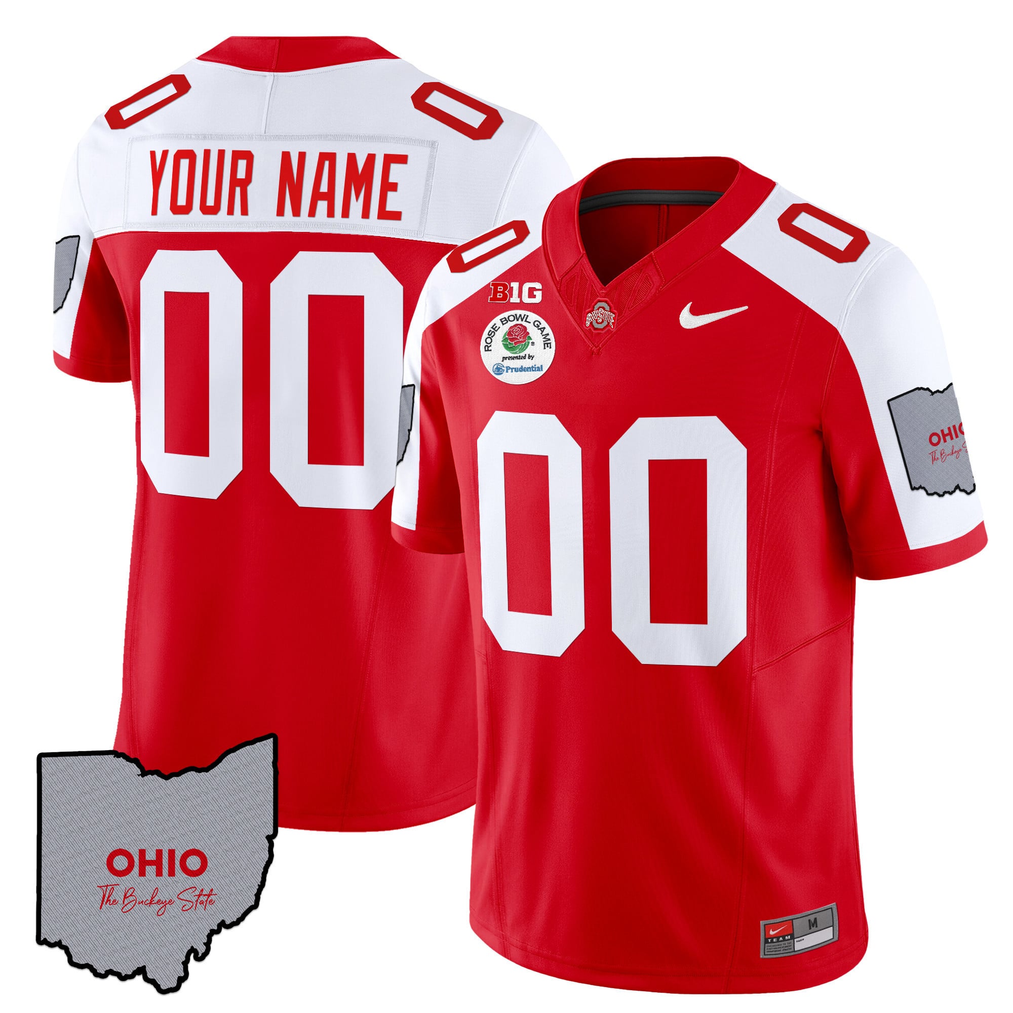 Ohio State Buckeyes Rose Bowl Vapor Limited Custom Jersey V3 - Stitched