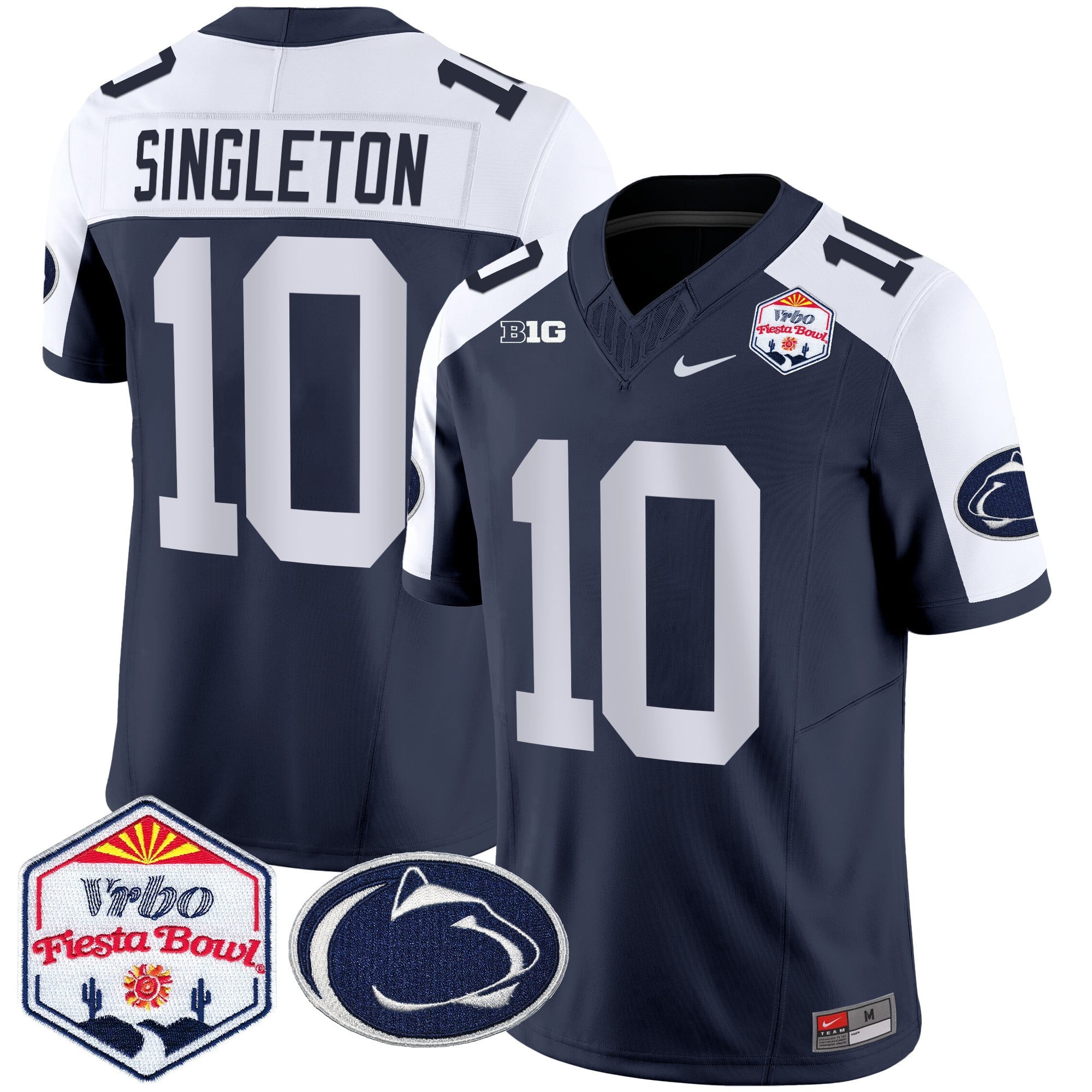 Men's Penn State Nittany Lions 2024 The Fiesta Bowl Patch Vapor Limited Jersey - All Stitched