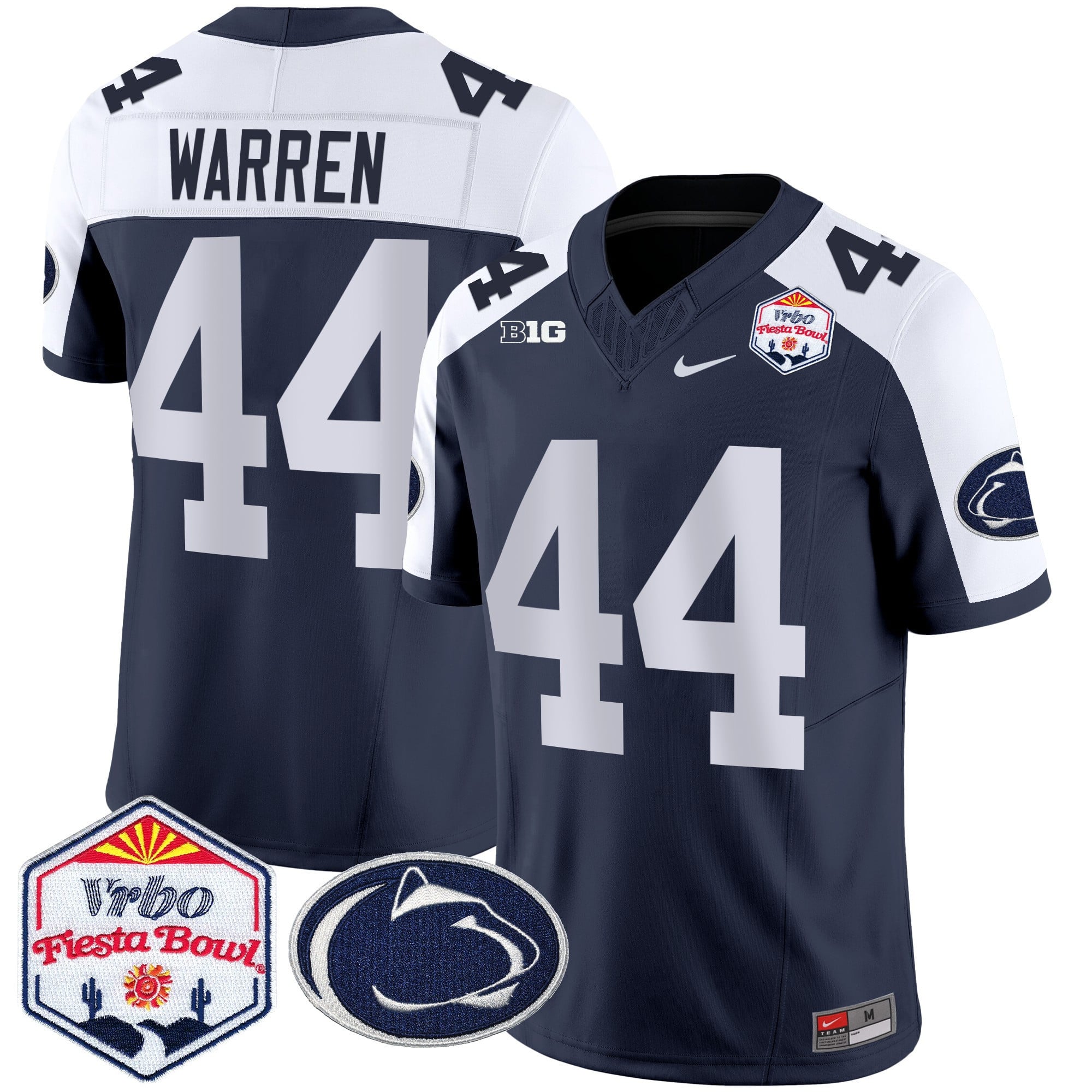Men's Penn State Nittany Lions 2024 The Fiesta Bowl Patch Vapor Limited Jersey - All Stitched