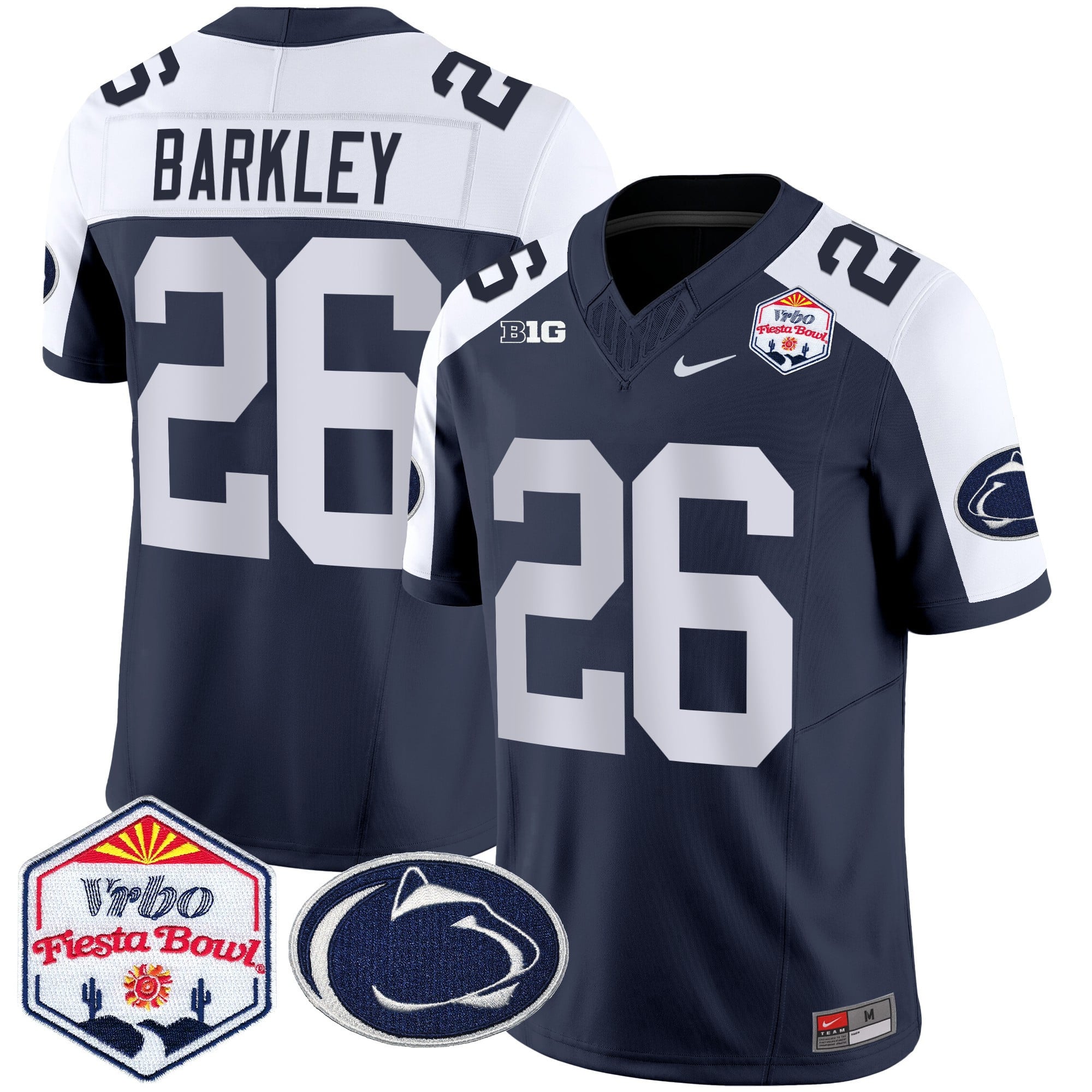 Men's Penn State Nittany Lions 2024 The Fiesta Bowl Patch Vapor Limited Jersey - All Stitched