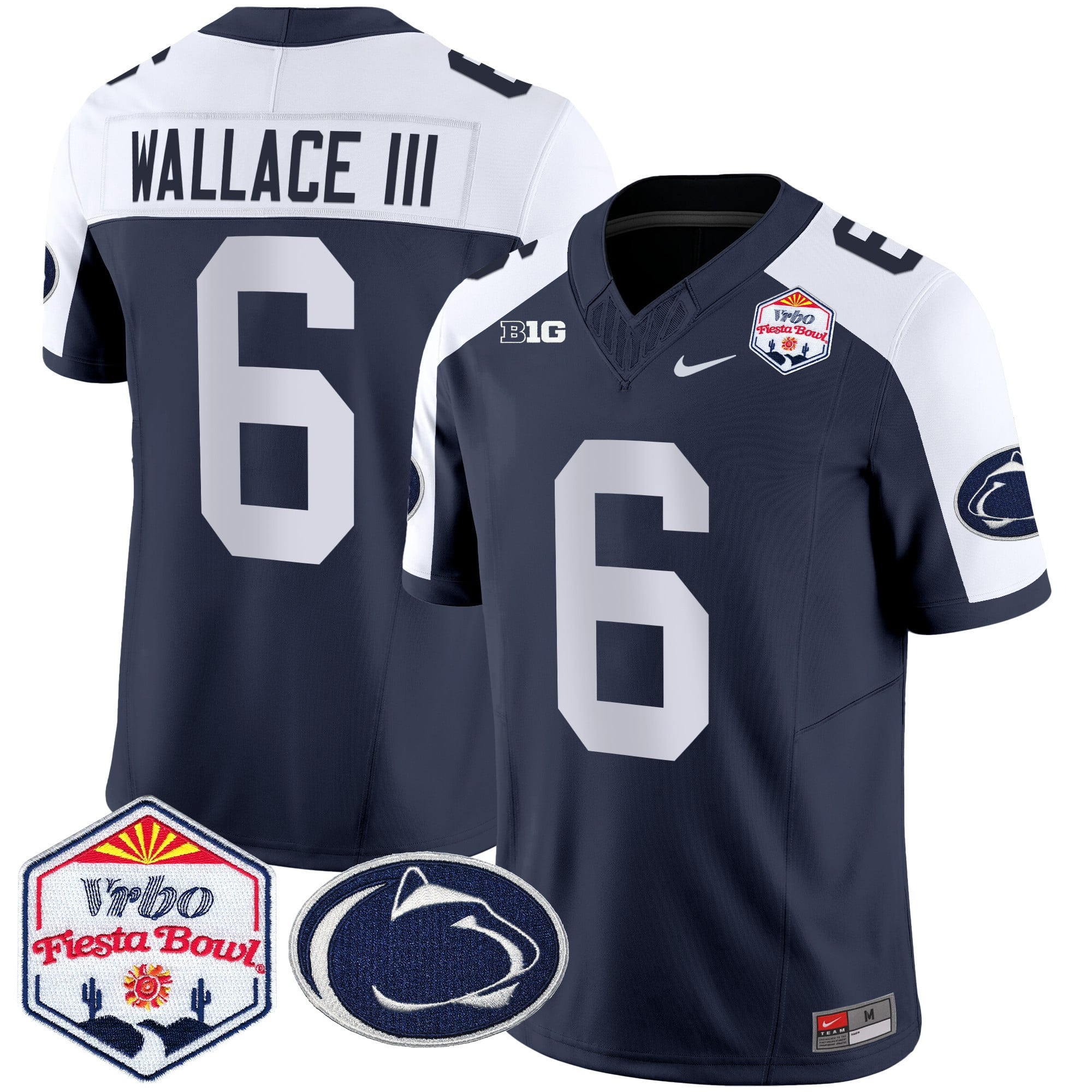 Men's Penn State Nittany Lions 2024 The Fiesta Bowl Patch Vapor Limited Jersey - All Stitched
