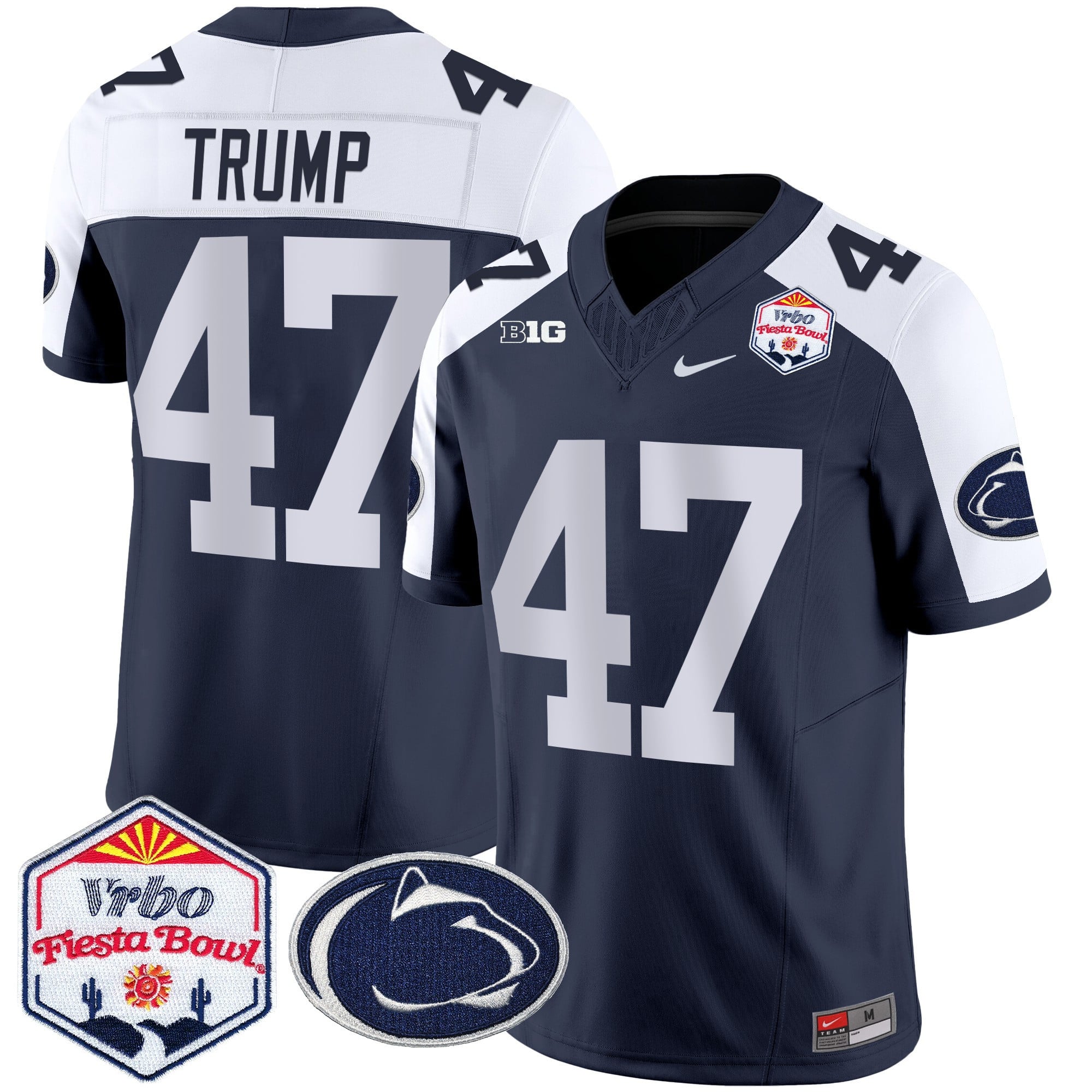 Men's Penn State Nittany Lions 2024 The Fiesta Bowl Patch Vapor Limited Jersey - All Stitched