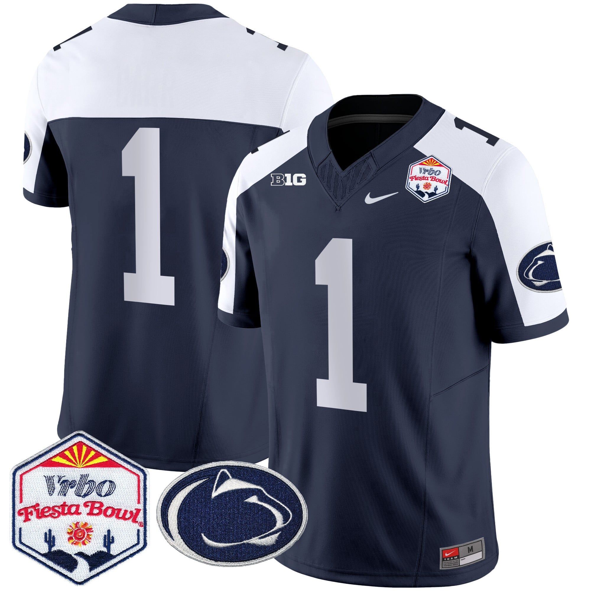 Men's Penn State Nittany Lions 2024 The Fiesta Bowl Patch Vapor Limited Jersey - All Stitched