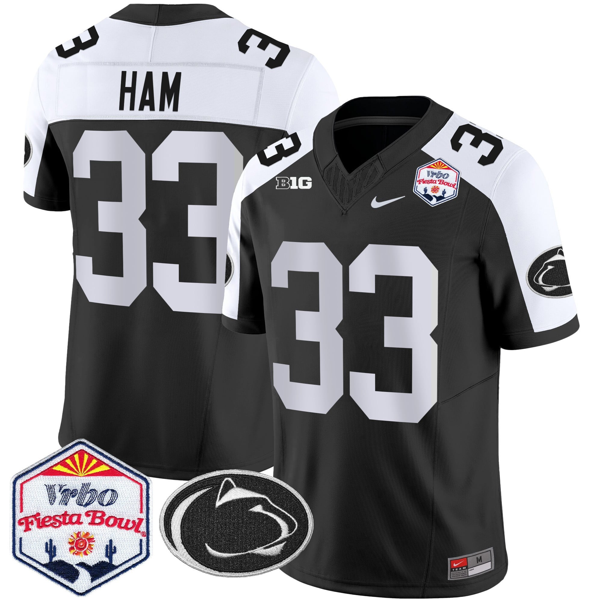 Men's Penn State Nittany Lions 2024 The Fiesta Bowl Patch Vapor Limited Jersey - All Stitched