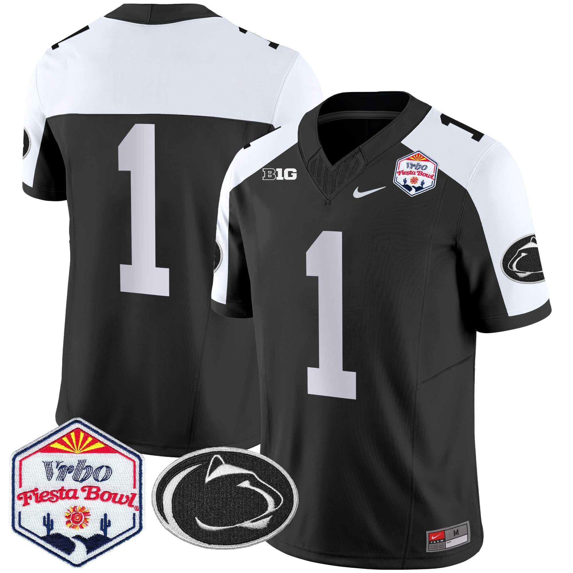 Men's Penn State Nittany Lions 2024 The Fiesta Bowl Patch Vapor Limited Jersey - All Stitched