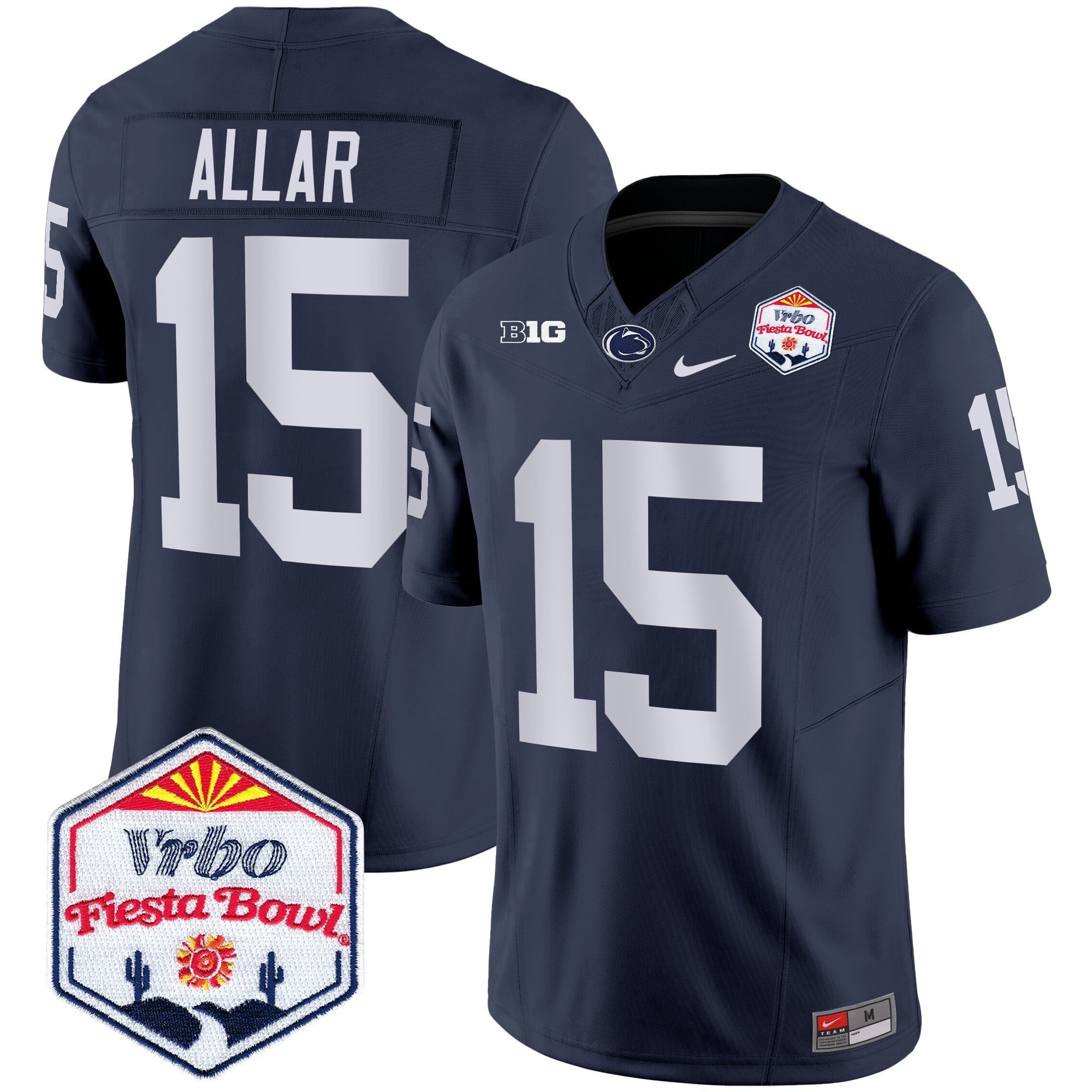 Men's Penn State Nittany Lions 2024 The Fiesta Bowl Patch Vapor Limited Jersey - All Stitched