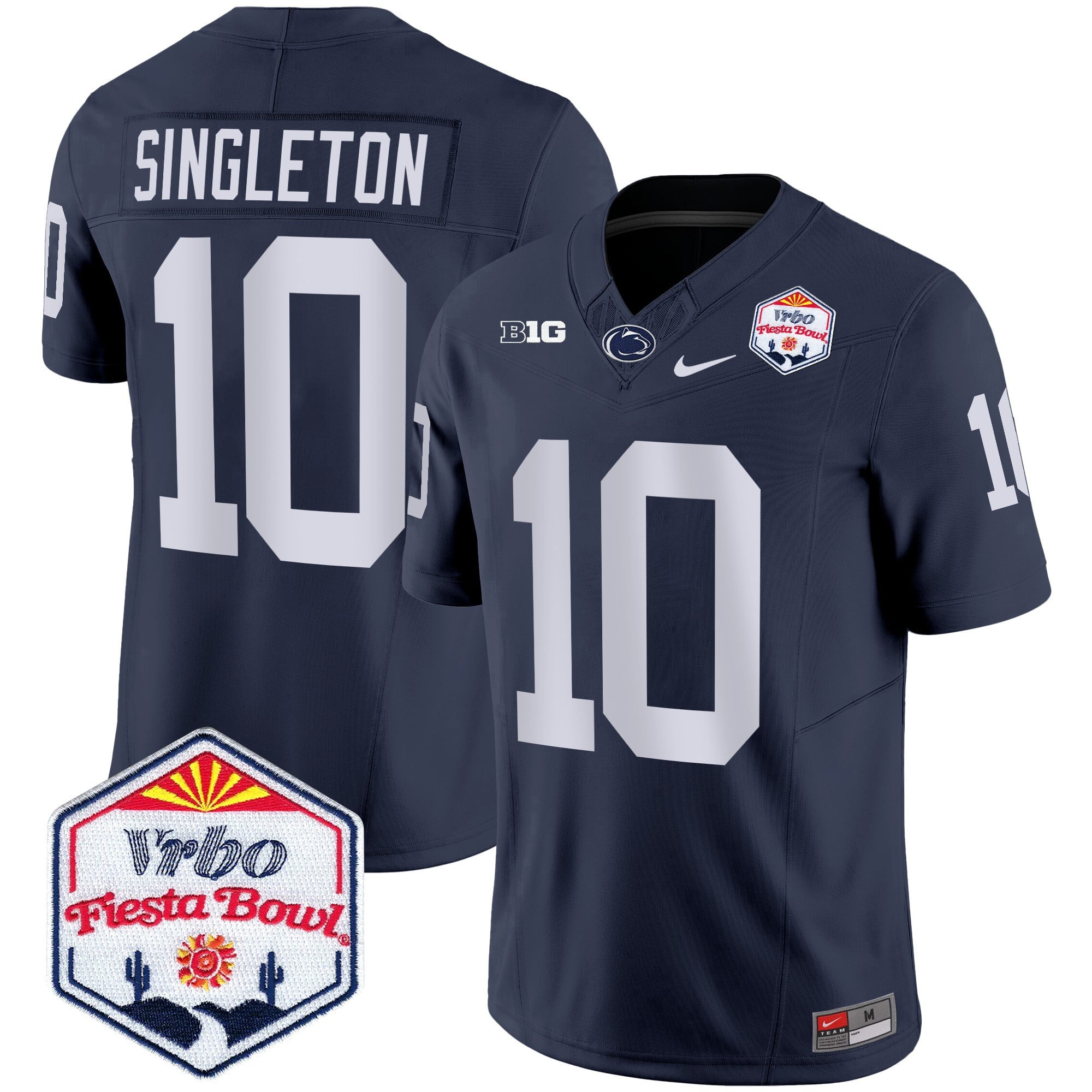 Men's Penn State Nittany Lions 2024 The Fiesta Bowl Patch Vapor Limited Jersey - All Stitched