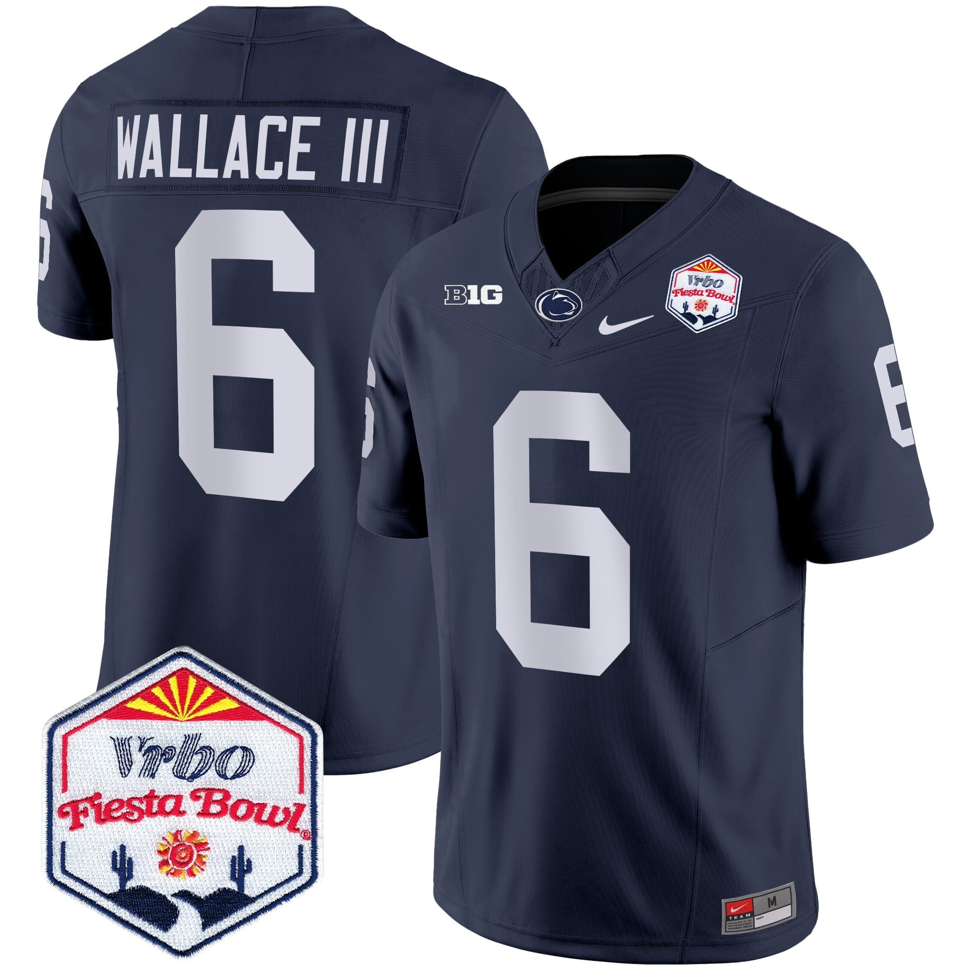 Men's Penn State Nittany Lions 2024 The Fiesta Bowl Patch Vapor Limited Jersey - All Stitched