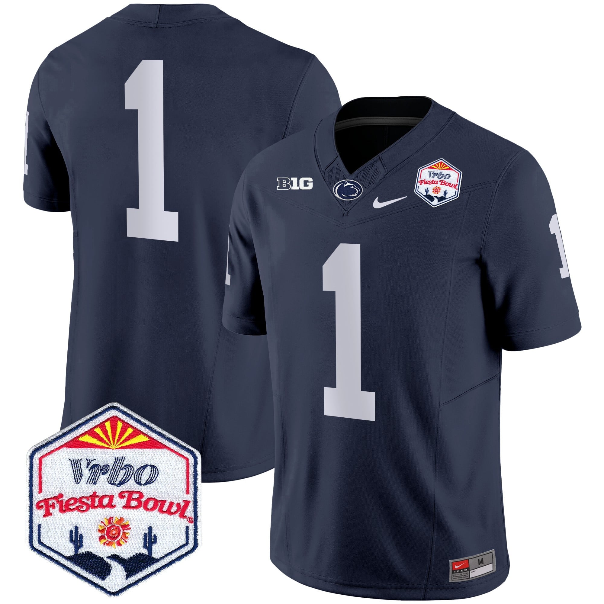 Men's Penn State Nittany Lions 2024 The Fiesta Bowl Patch Vapor Limited Jersey - All Stitched