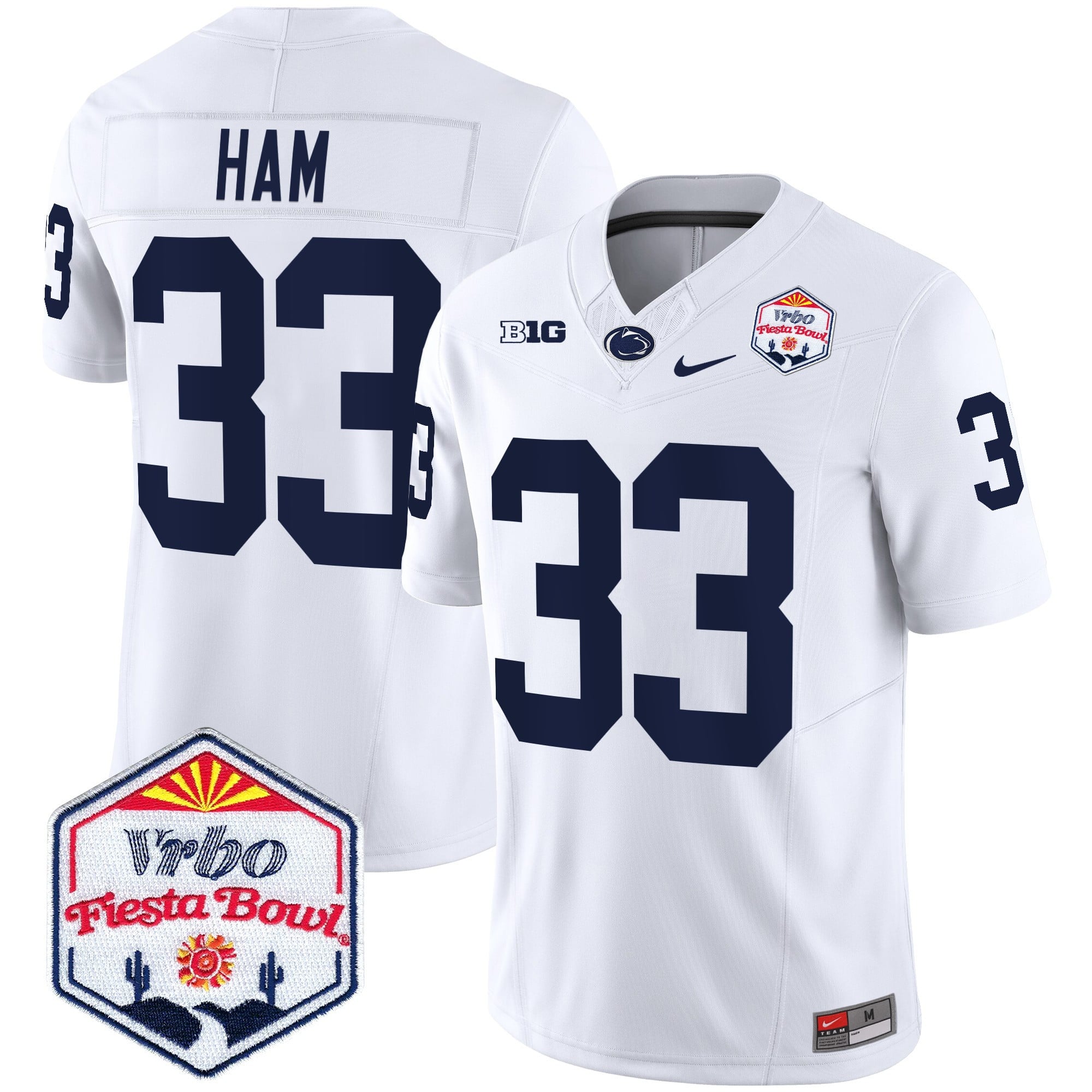 Men's Penn State Nittany Lions 2024 The Fiesta Bowl Patch Vapor Limited Jersey - All Stitched