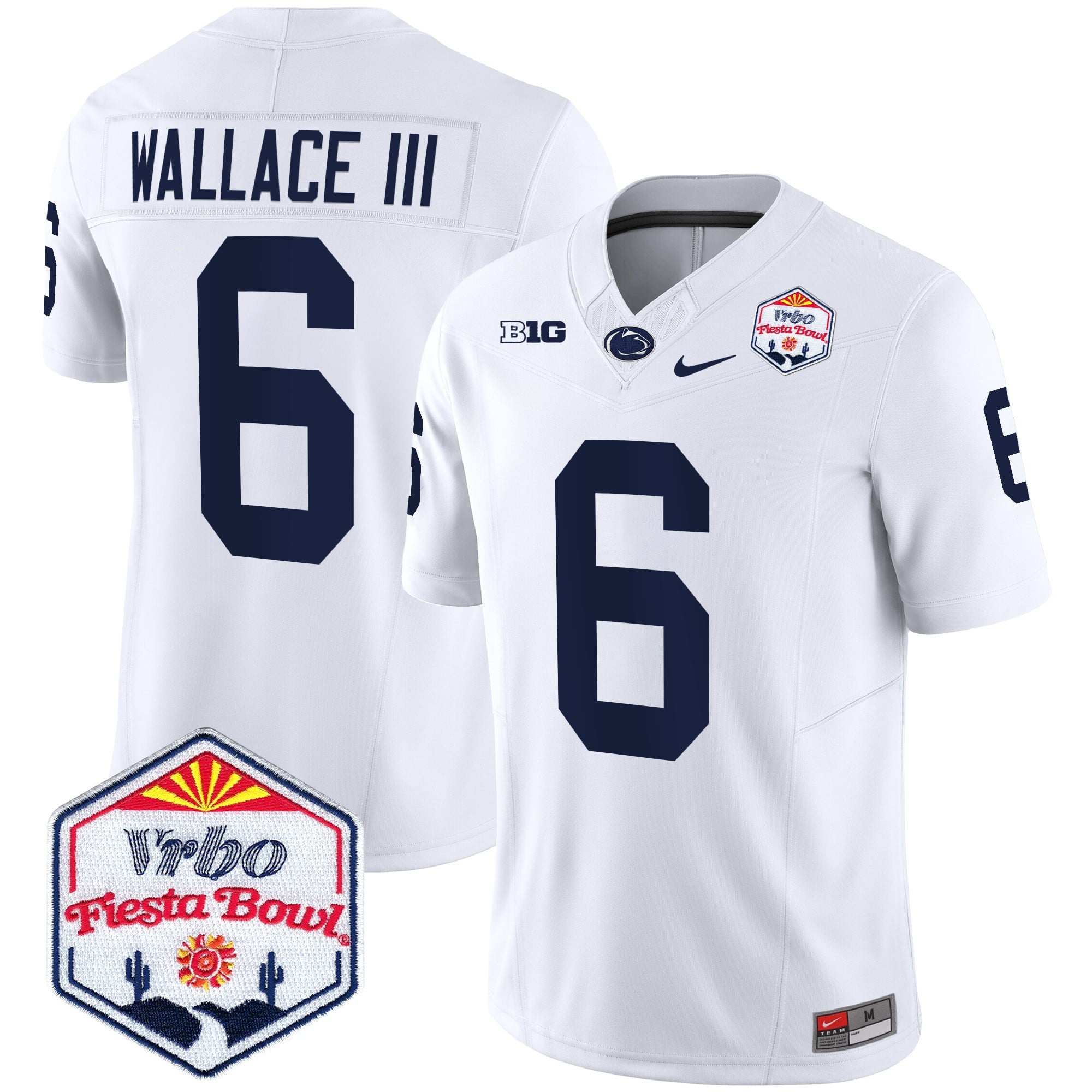Men's Penn State Nittany Lions 2024 The Fiesta Bowl Patch Vapor Limited Jersey - All Stitched