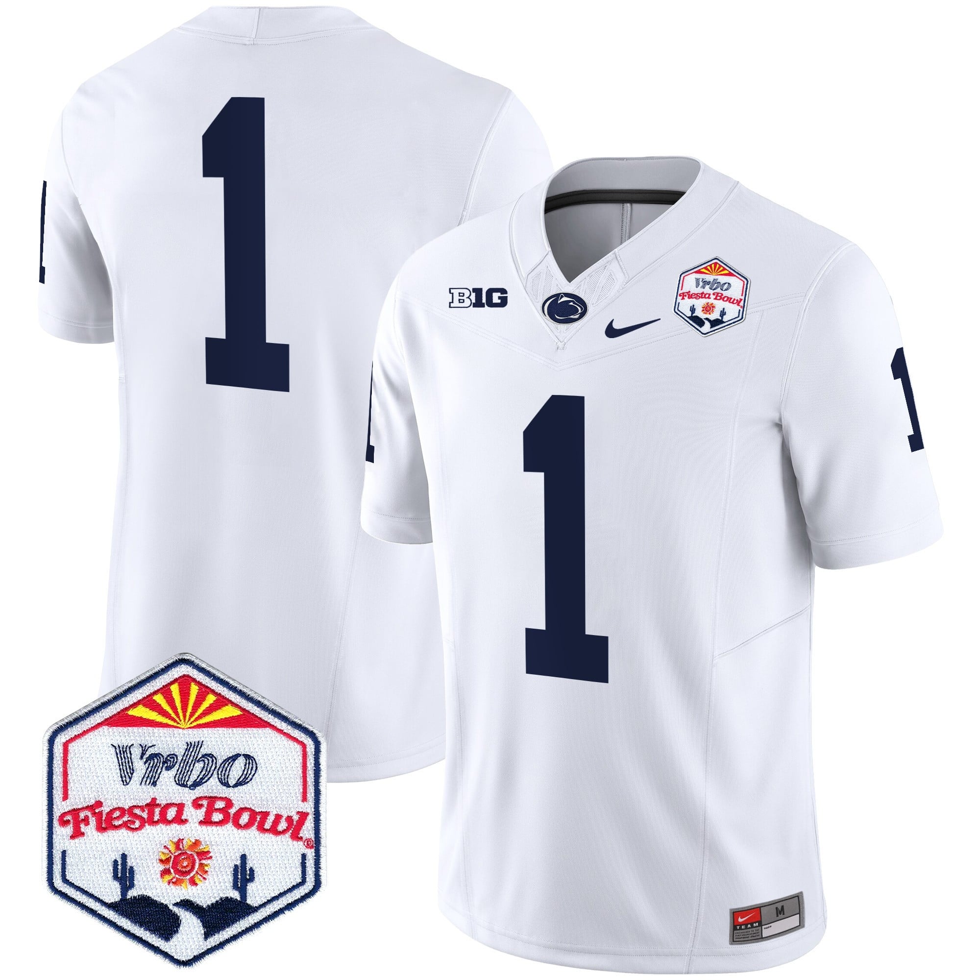 Men's Penn State Nittany Lions 2024 The Fiesta Bowl Patch Vapor Limited Jersey - All Stitched