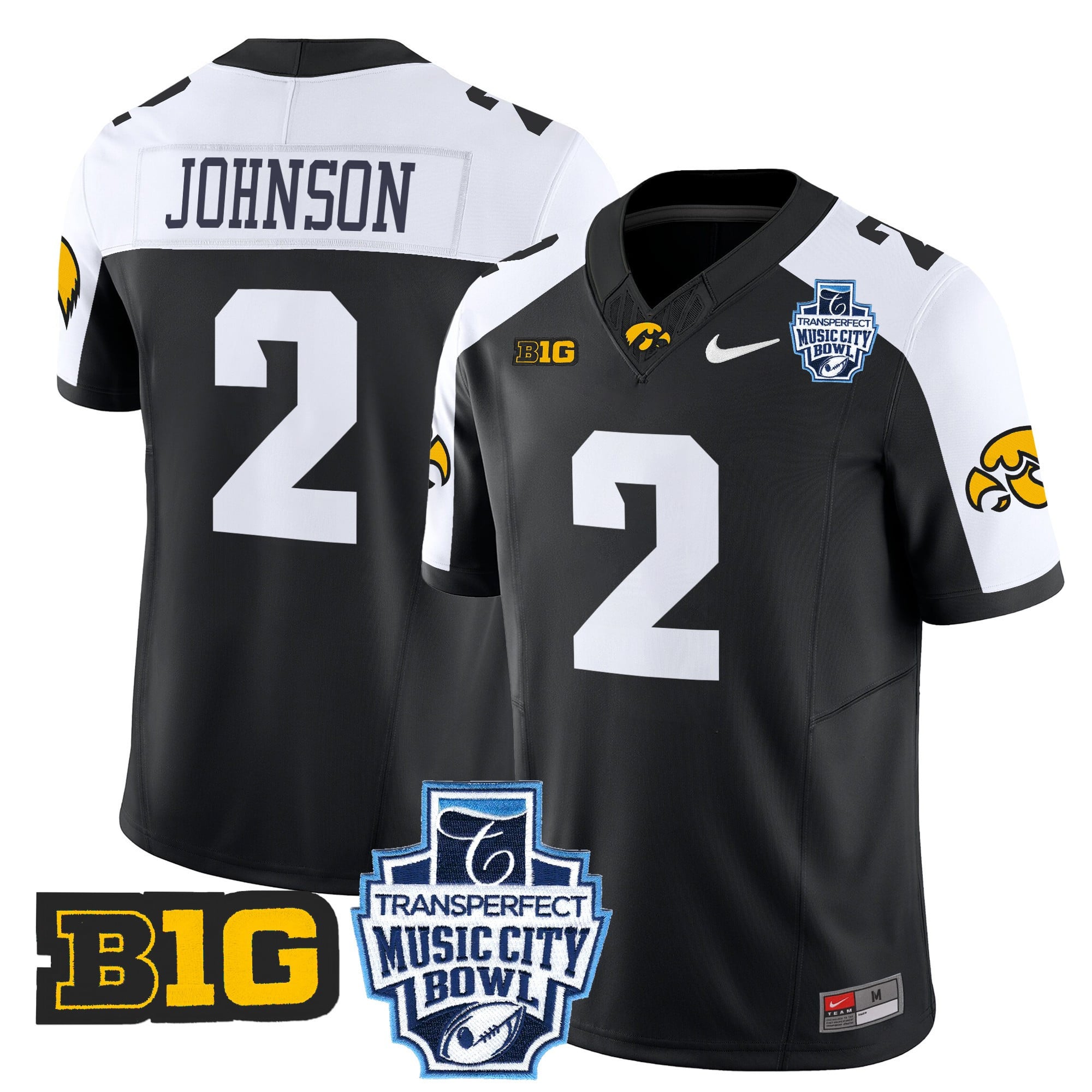 Men's Iowa Hawkeyes 2024 Music City Bowl Vapor Limited Jersey - All Stitched