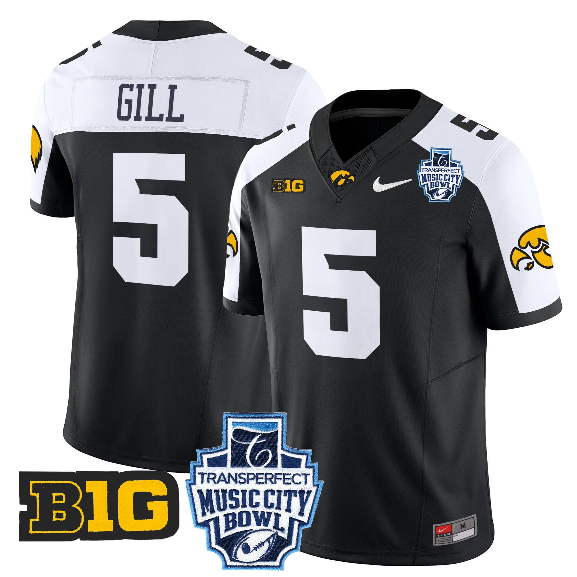 Men's Iowa Hawkeyes 2024 Music City Bowl Vapor Limited Jersey - All Stitched