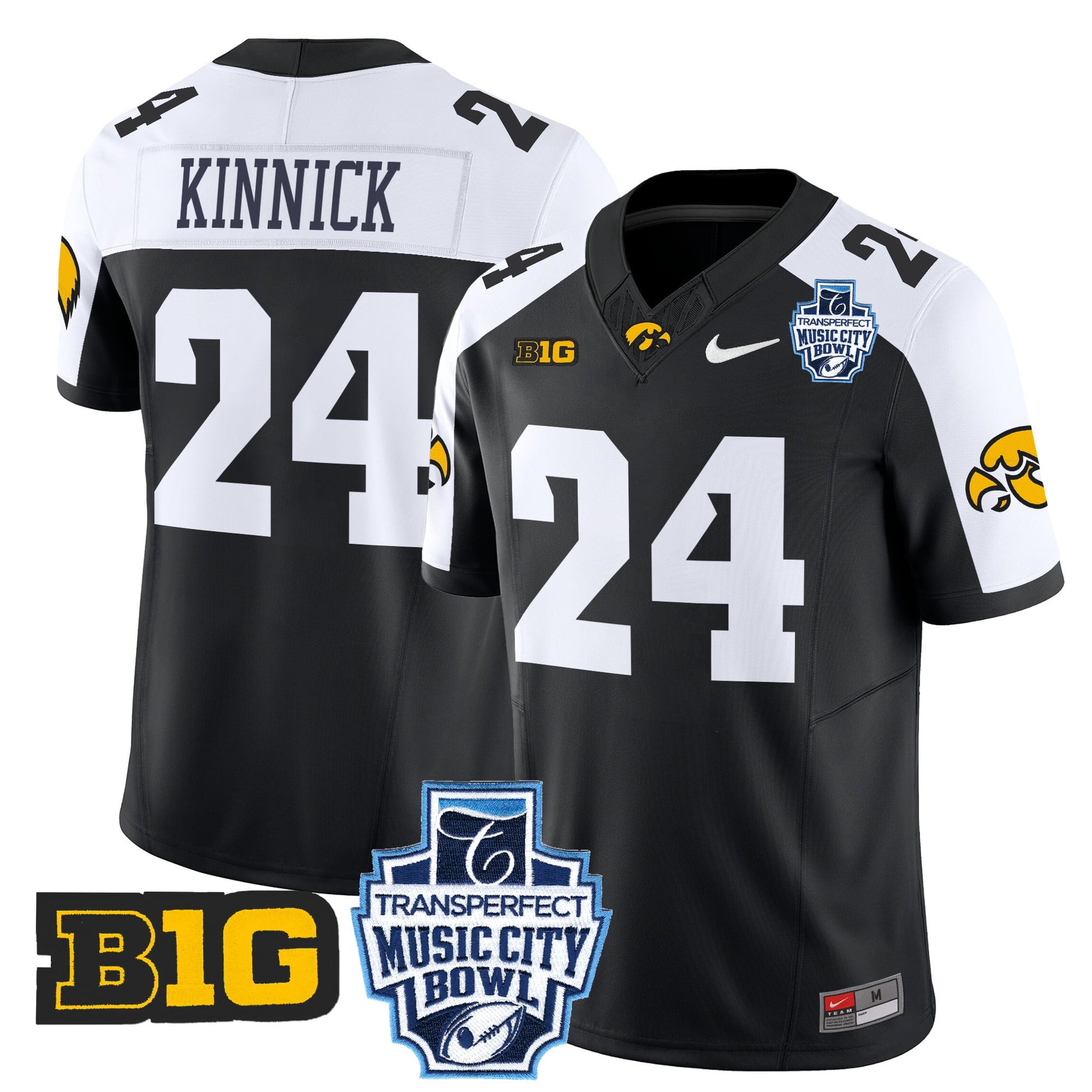 Men's Iowa Hawkeyes 2024 Music City Bowl Vapor Limited Jersey - All Stitched