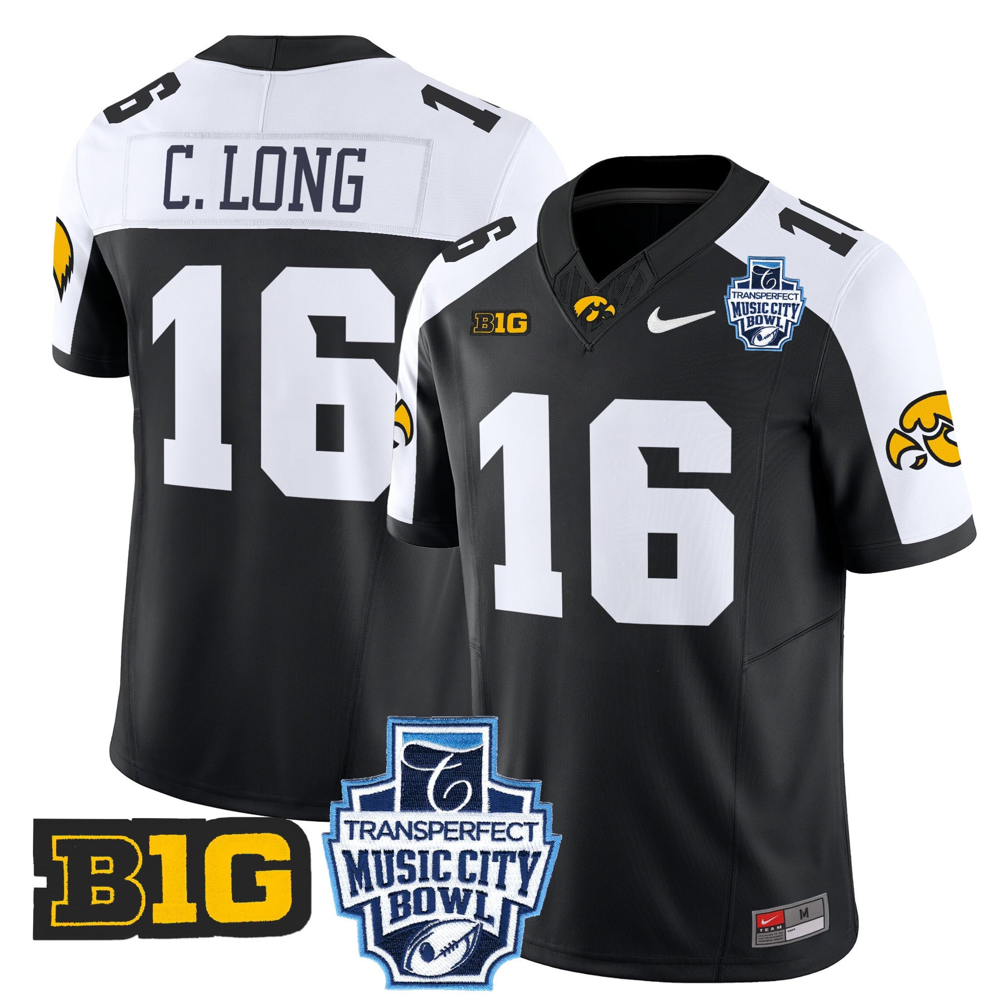 Men's Iowa Hawkeyes 2024 Music City Bowl Vapor Limited Jersey - All Stitched