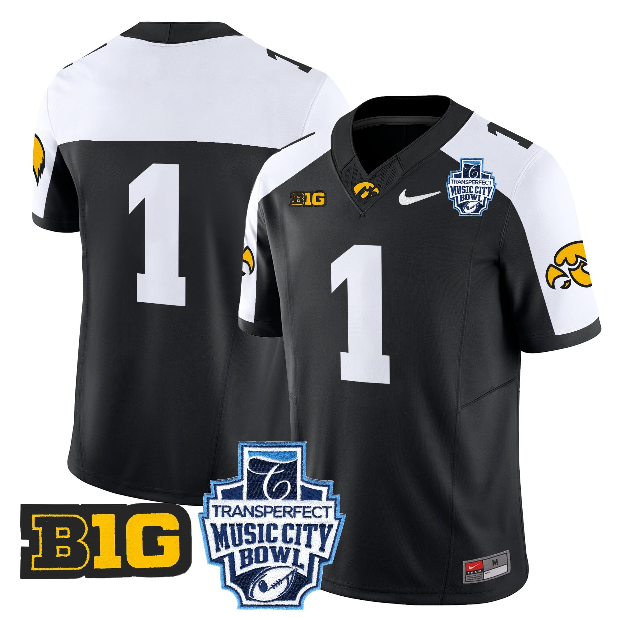 Men's Iowa Hawkeyes 2024 Music City Bowl Vapor Limited Jersey - All Stitched