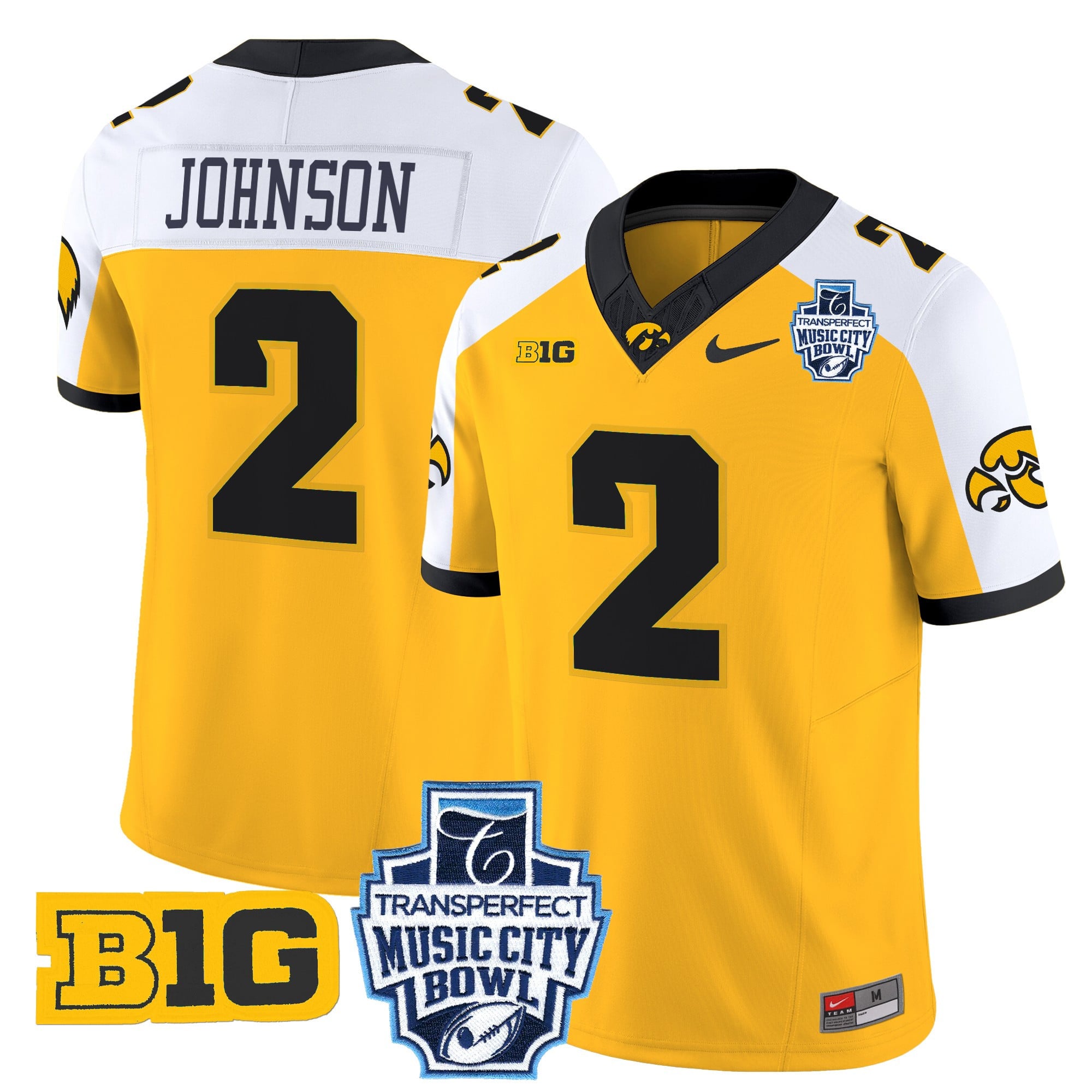 Men's Iowa Hawkeyes 2024 Music City Bowl Vapor Limited Jersey - All Stitched