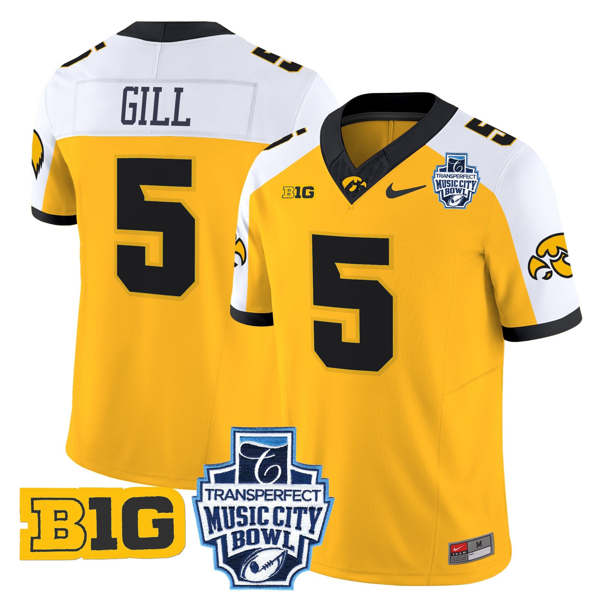 Men's Iowa Hawkeyes 2024 Music City Bowl Vapor Limited Jersey - All Stitched
