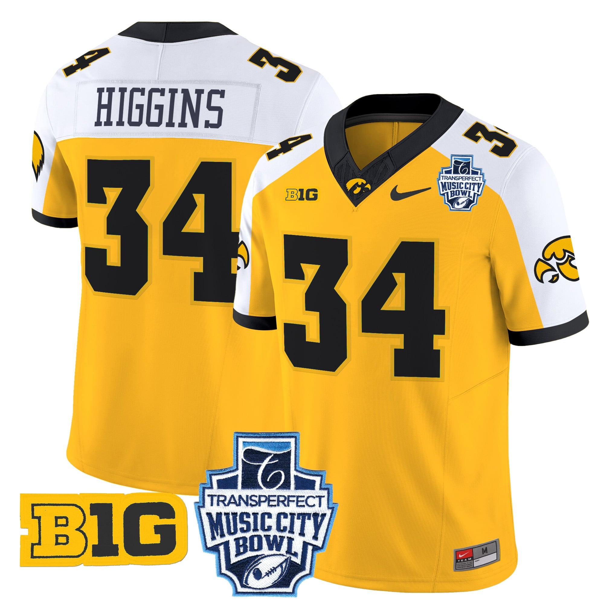 Men's Iowa Hawkeyes 2024 Music City Bowl Vapor Limited Jersey - All Stitched
